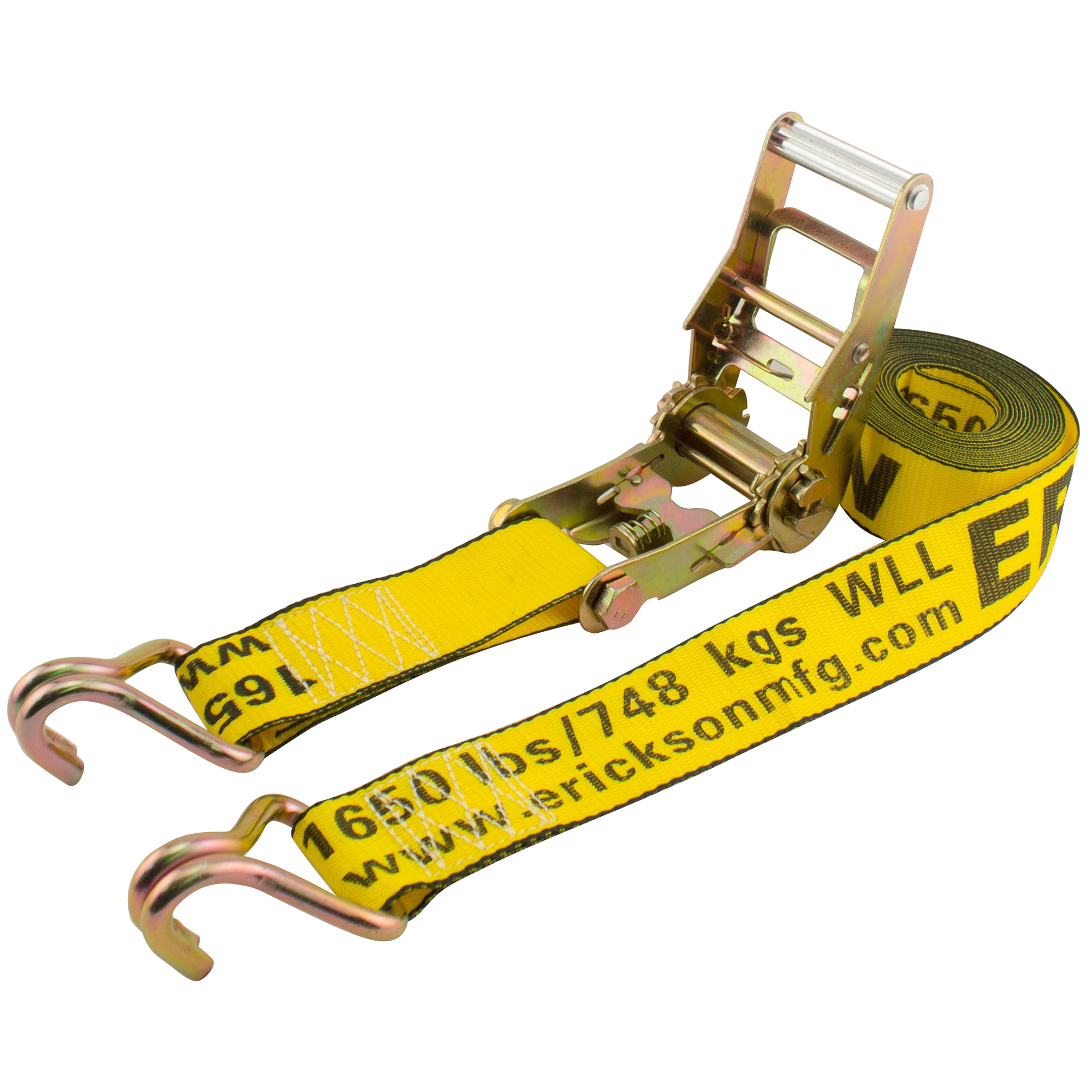 2-in x 15-ft – 5000 lb Ratchet Strap with Double J-Hooks