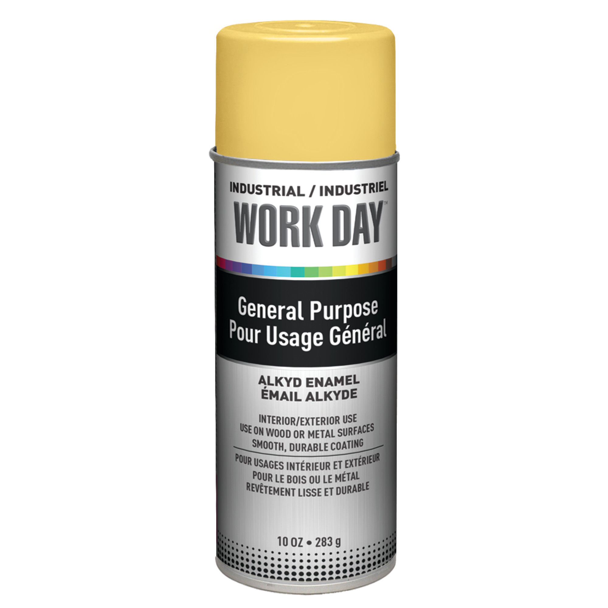 Peinture individuelle Industrial Work Day, 10 oz, jaune brillant