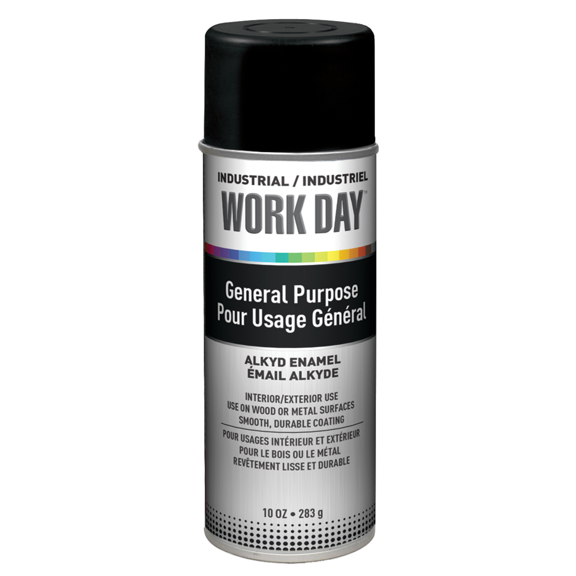Peinture individuelle Industrial Work Day, 10 oz, noir mat