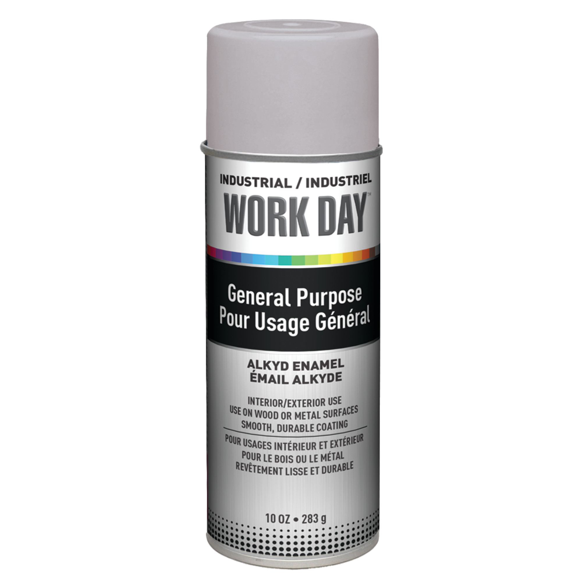Apprêt à peinture Industrial Work Day, 10 oz, gris mat, simple