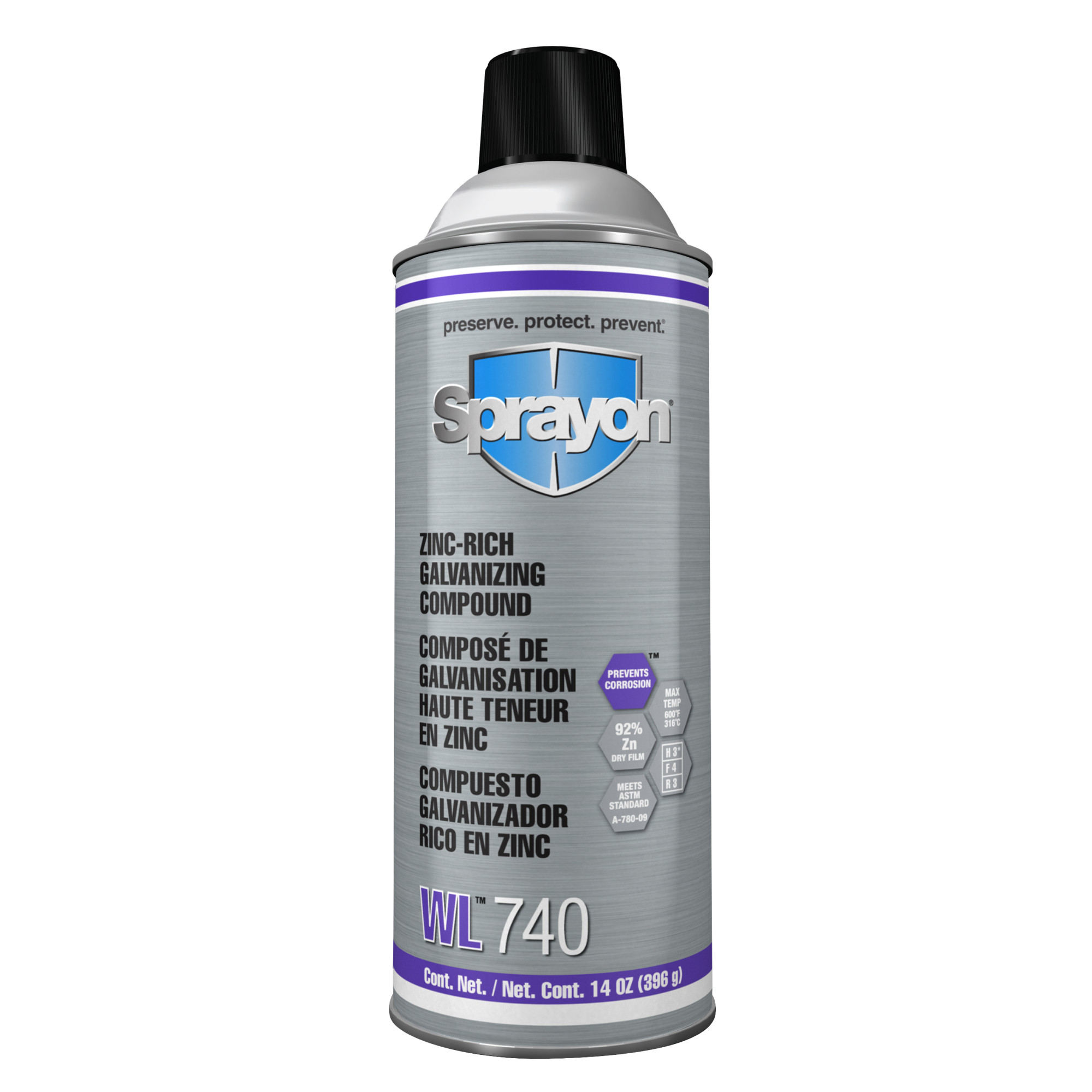 WL740 Zinc-Rich Galvanizing Compound Single Low Gloss Medium Grey - 14 oz