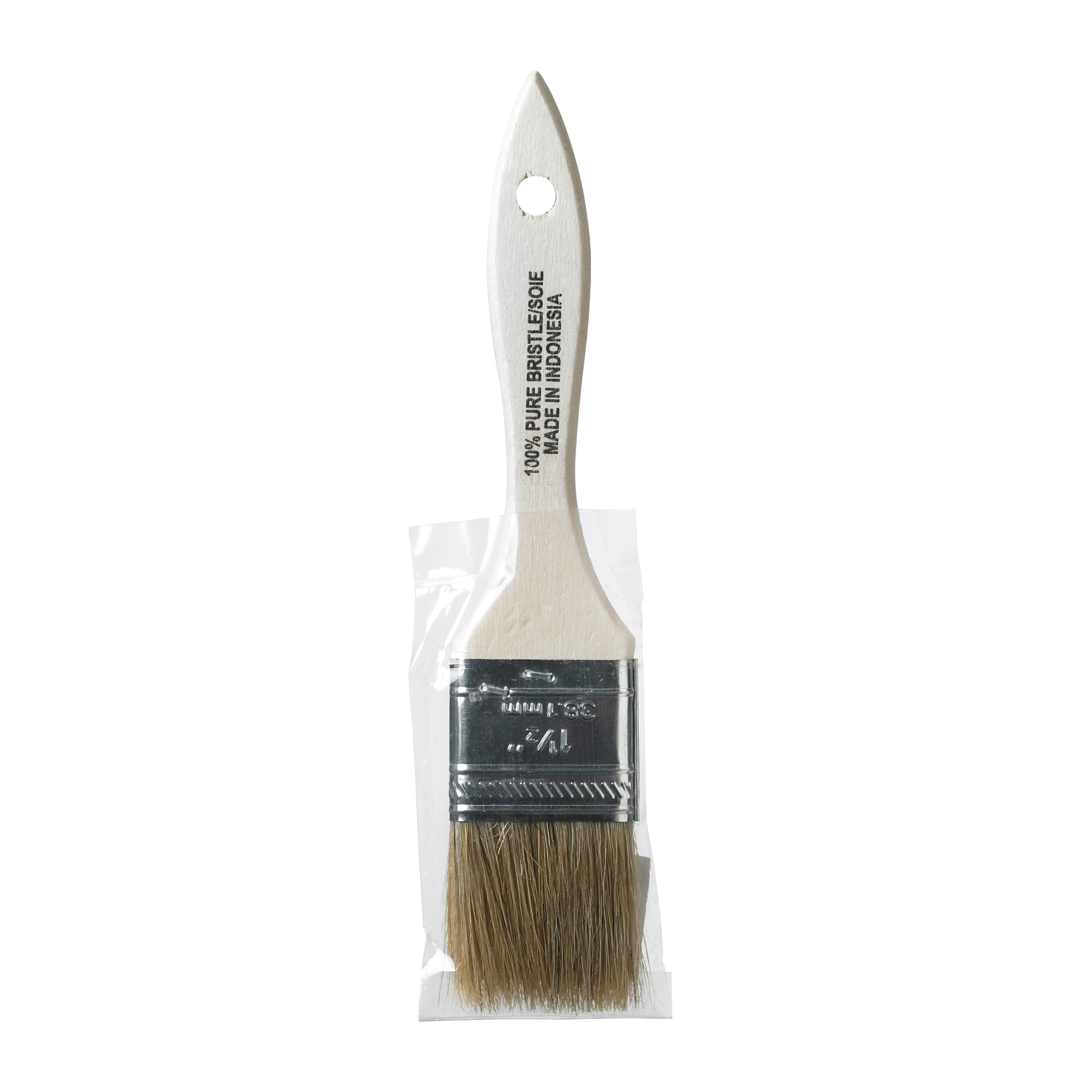 Brosse à copeaux White China, brosse simple de 1 1/2 po, porcelaine blanche
