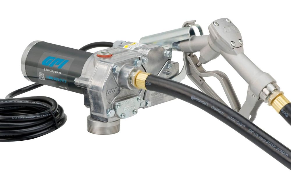 POMPE, CARBURANT 12 V 15 GAL/MIN, AUTOMATIQUE 3/4 «, COLLIER DE ROTATION
