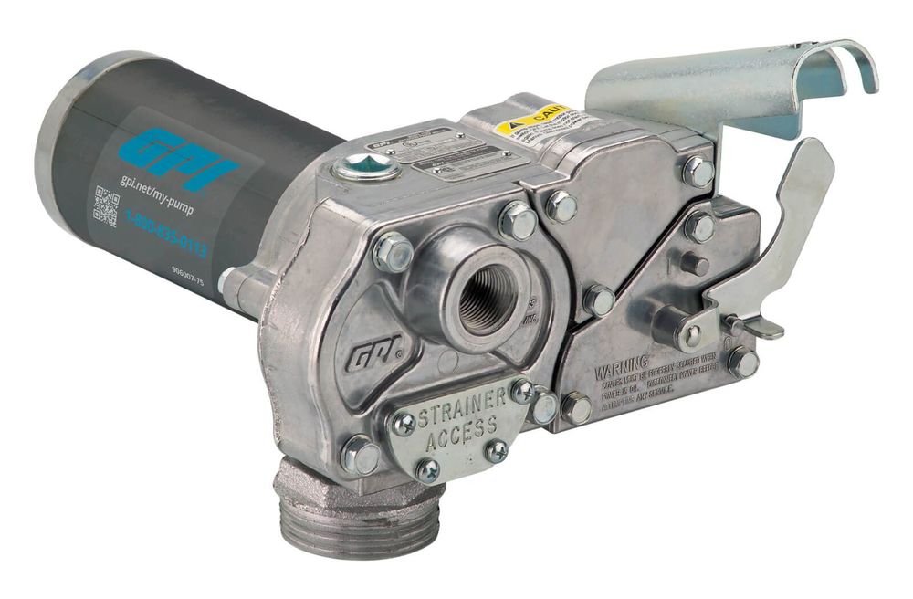 PUMP, FUEL 12V 15GPM, MANUAL 3/4", SPIN COLLAR