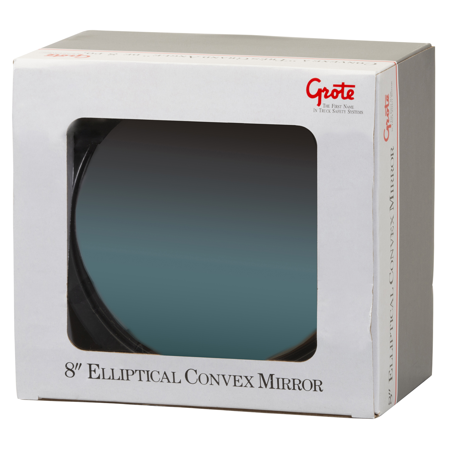 Mirror, 8", Black, Elliptical, Retail Pack
