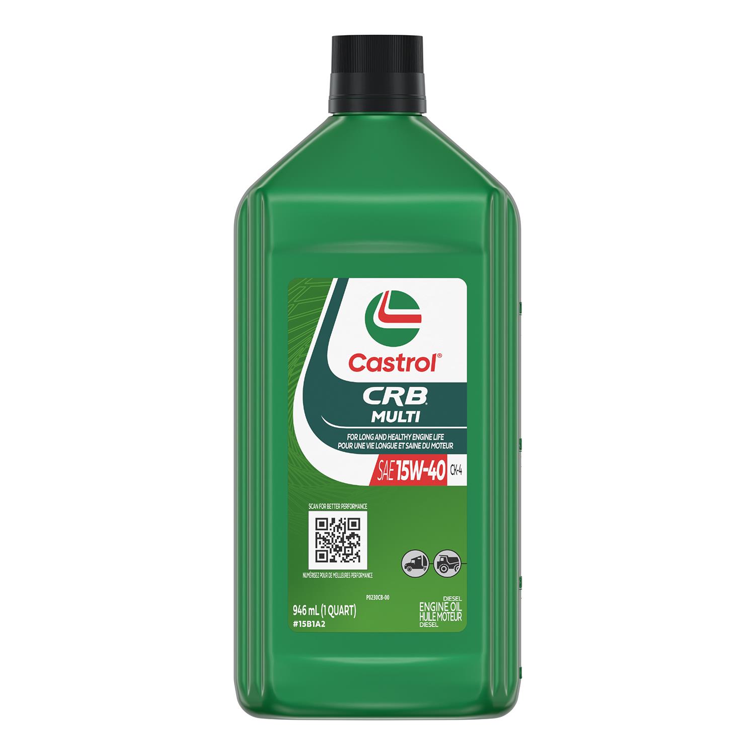Huile pour moteur diesel CRB® MULTI 15W-40, 946 ml