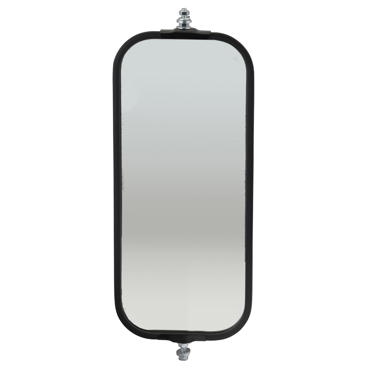 Mirror, 7" X 16", Black, Oem-Style Flat Ribbed Back Wc