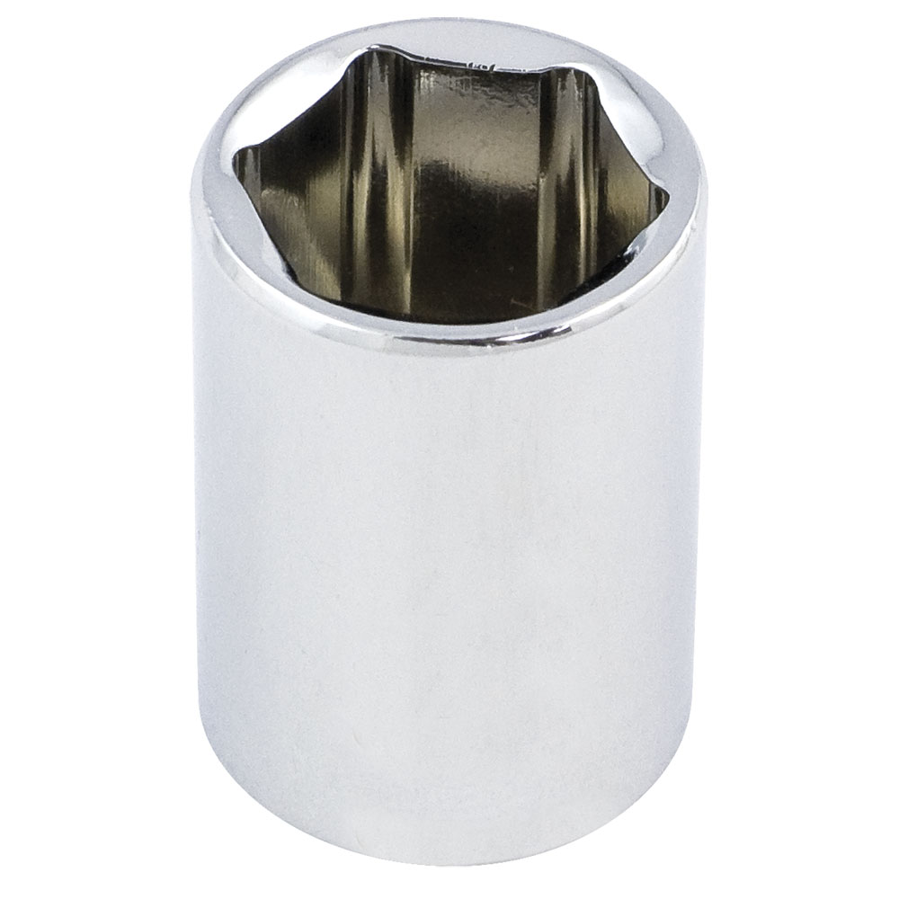 1/4" DR x 3/8" Regular Chrome Socket - 6 Point