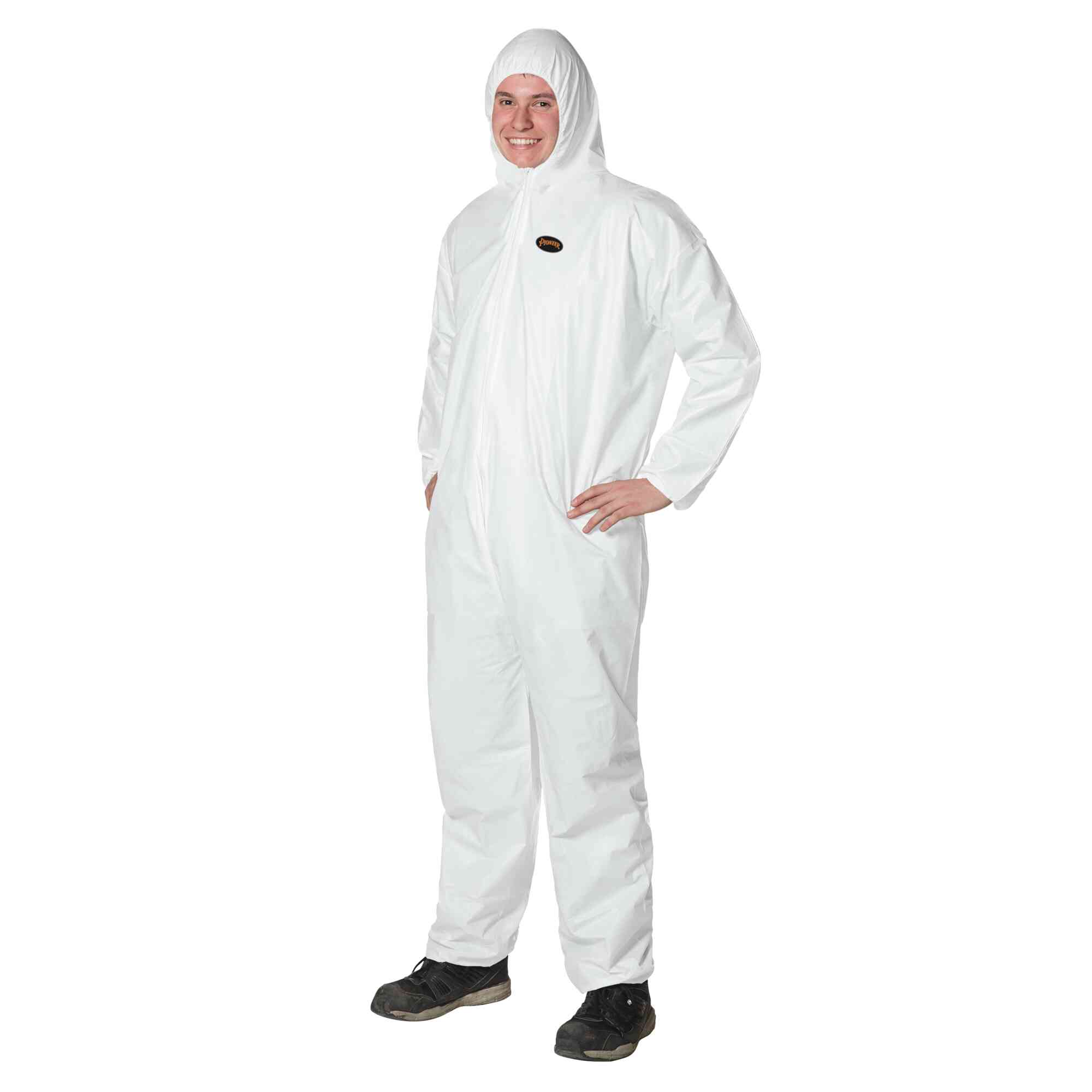 Antistatic Microporous Disposable Coveralls - Zipper Closure - White - 2XL