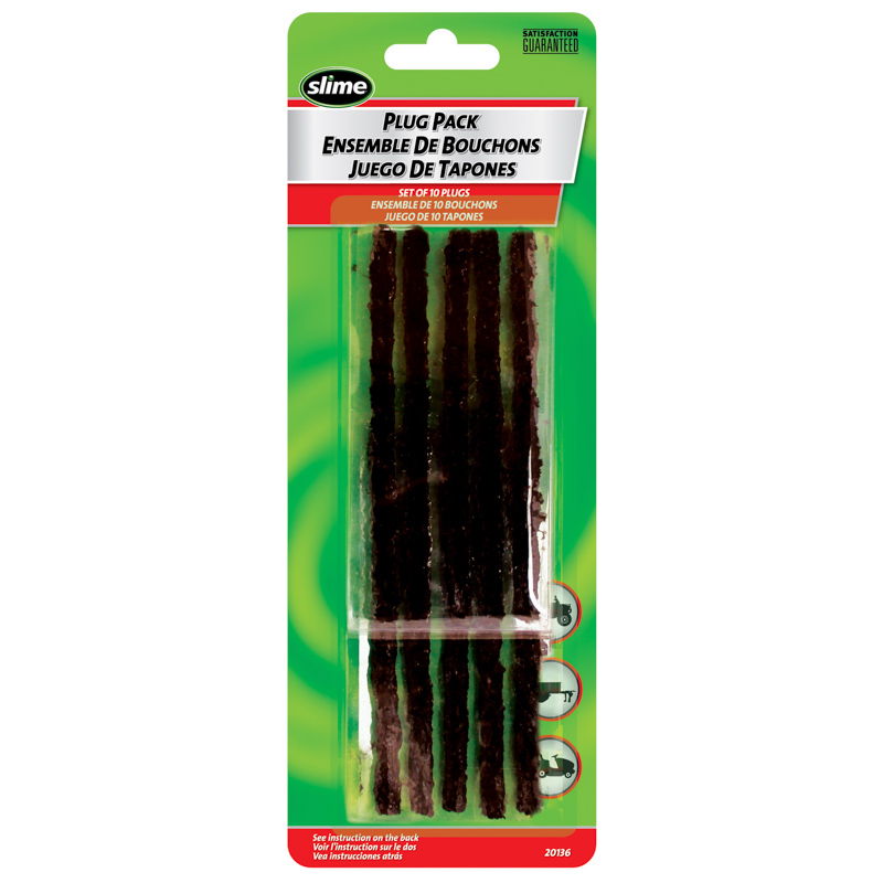 Slime® Tire Repair Plugs 10-Pack With Plug Bond