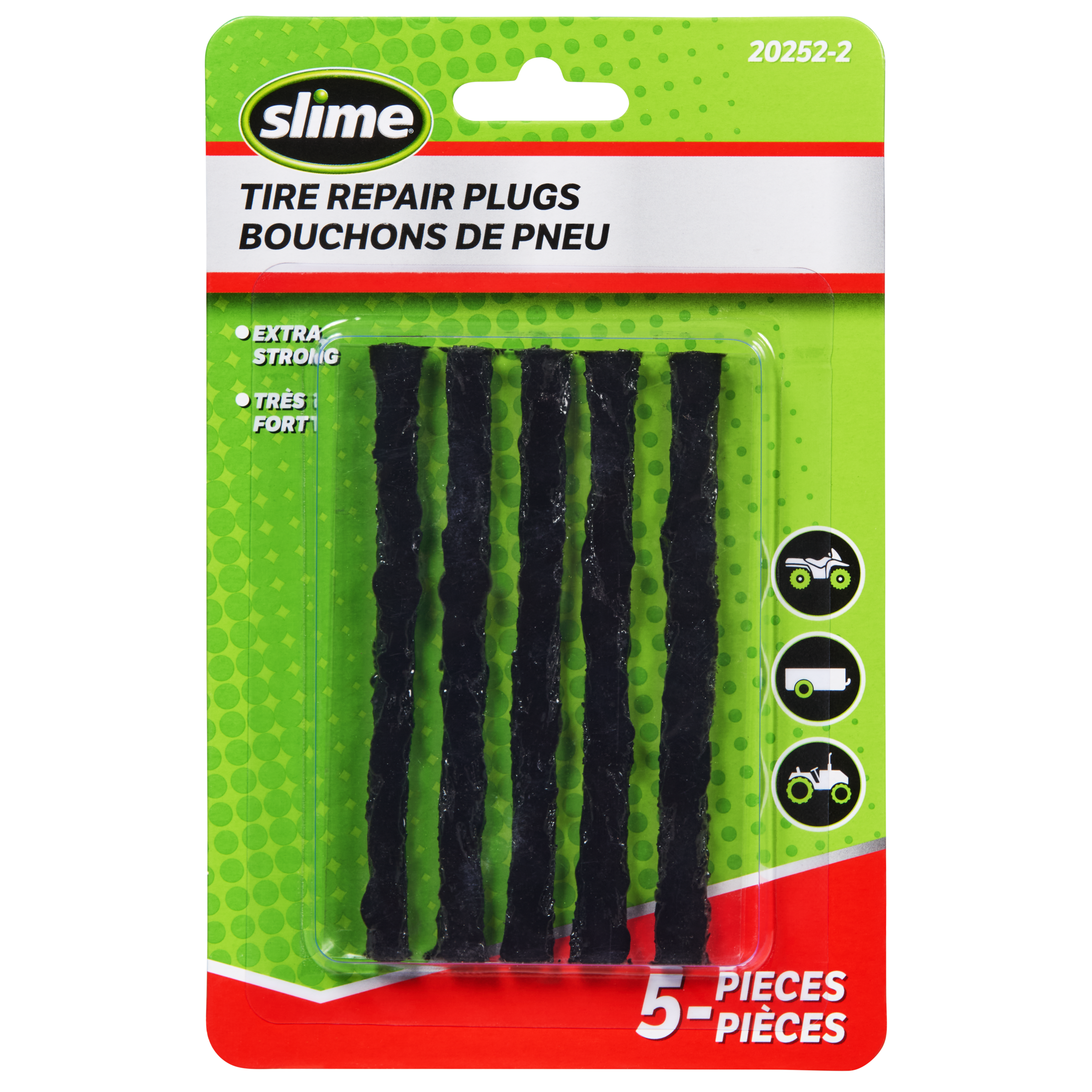 SLIME TIRE REPAIR PLUGS - 5-PACK