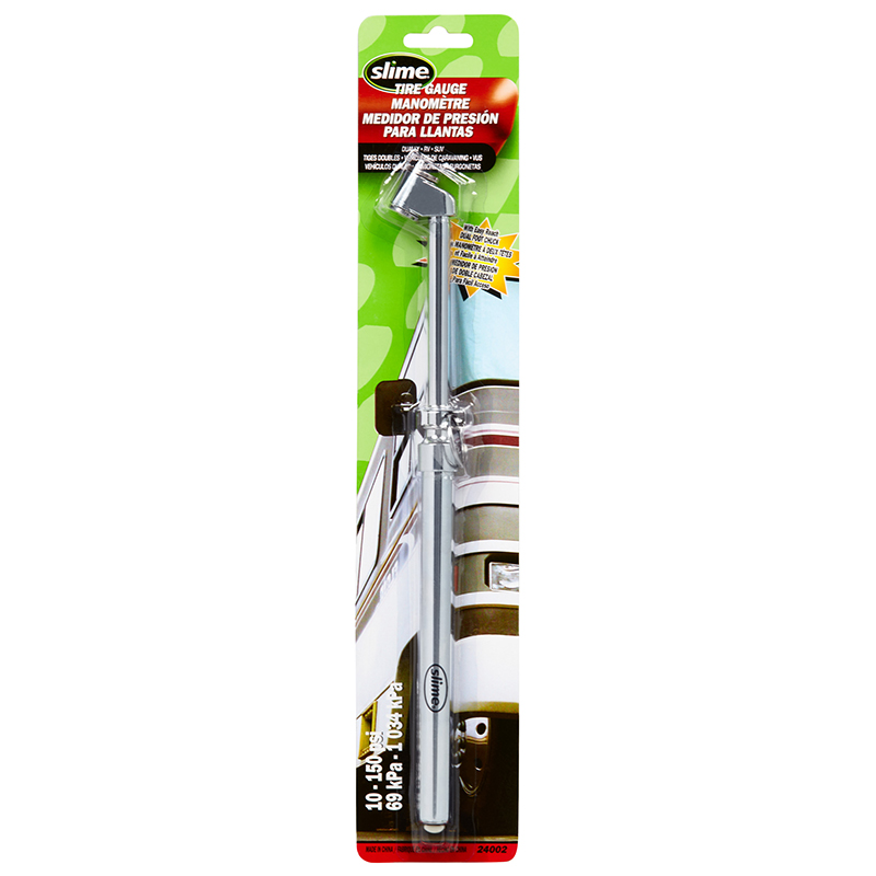Slime® 10-150 Psi Extended Dual Head Pencil Tire Pressure Gauge