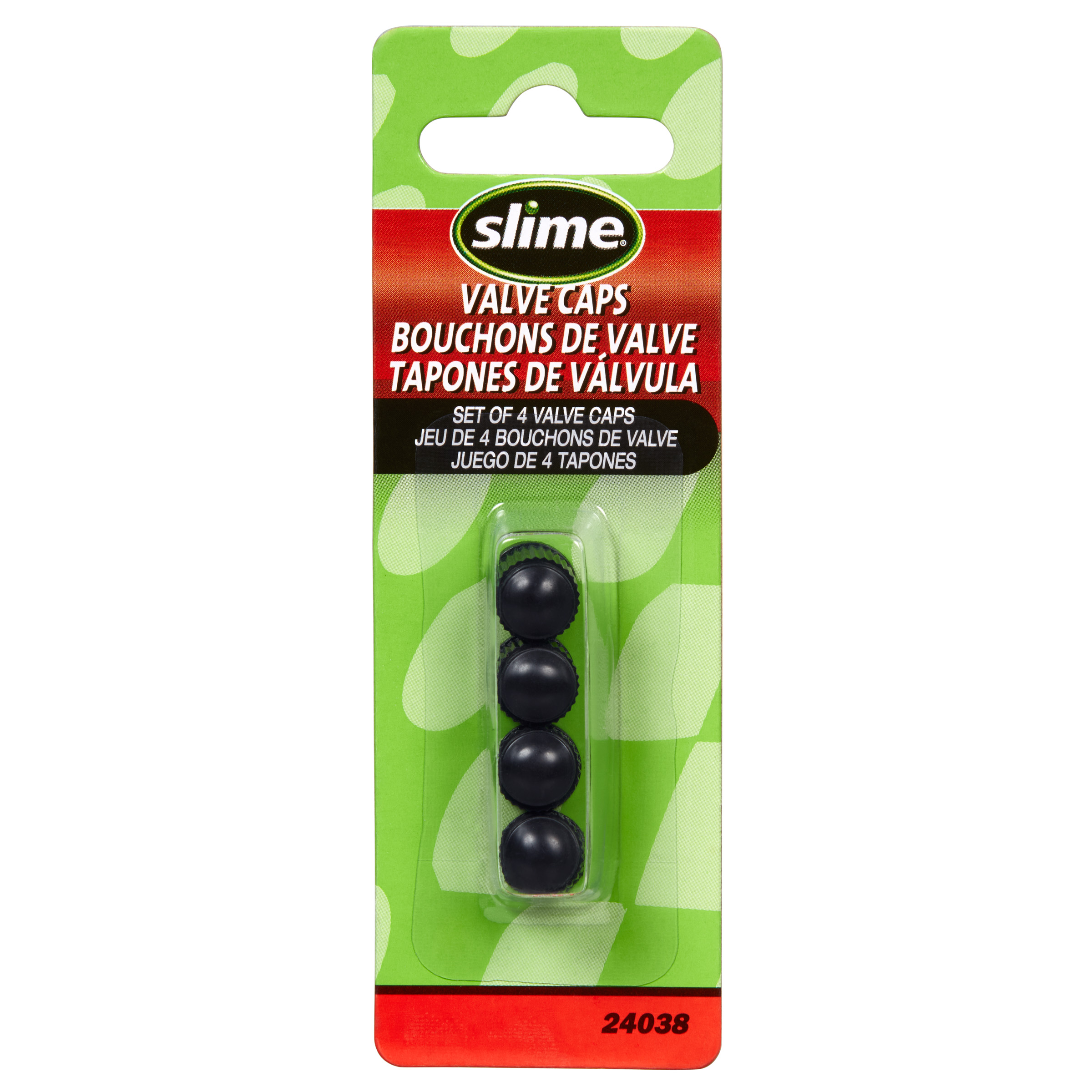Slime® Tire Valve Caps 4pk - Black