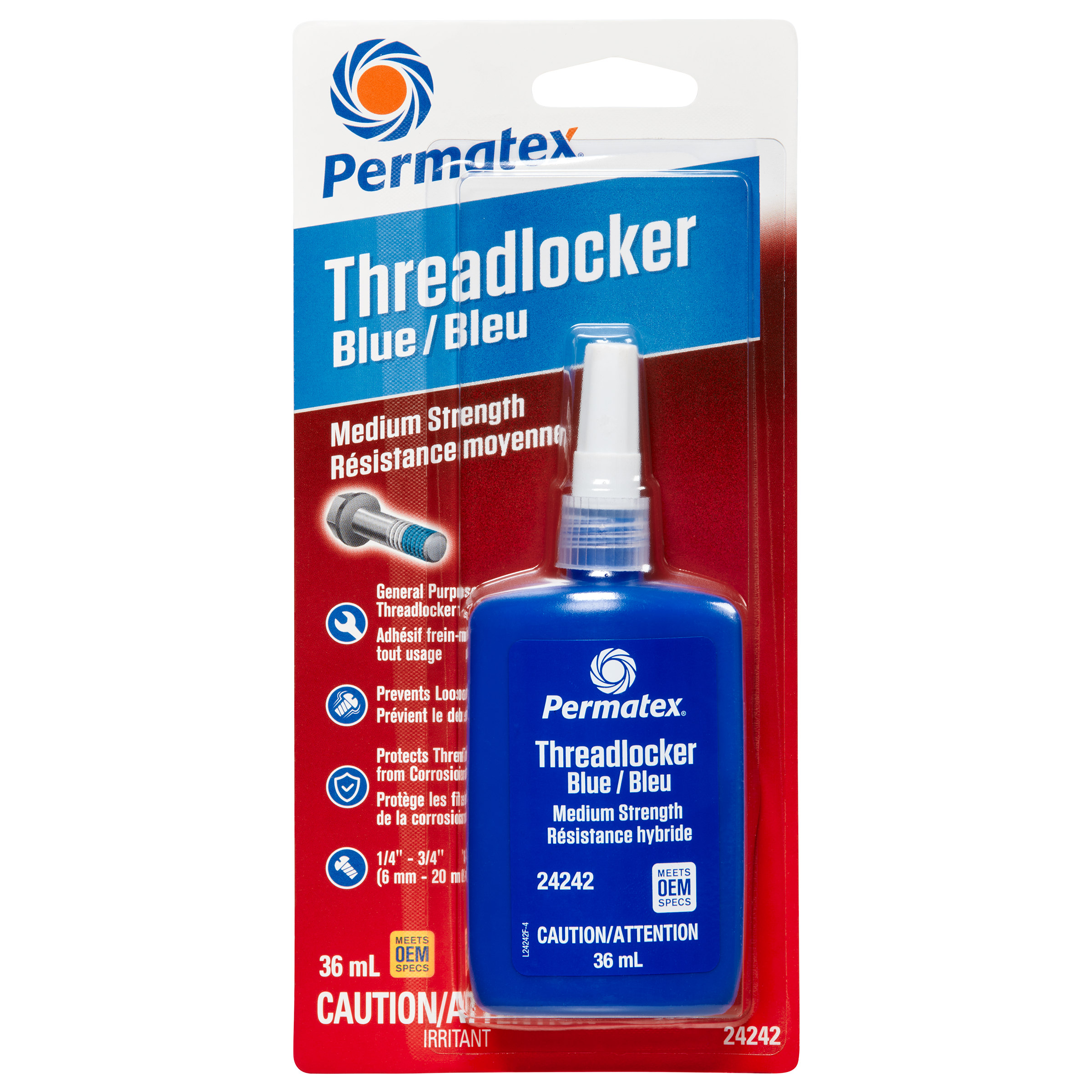 Permatex Blue Medium Strength 242 Threadlocker - 36ml Bottle