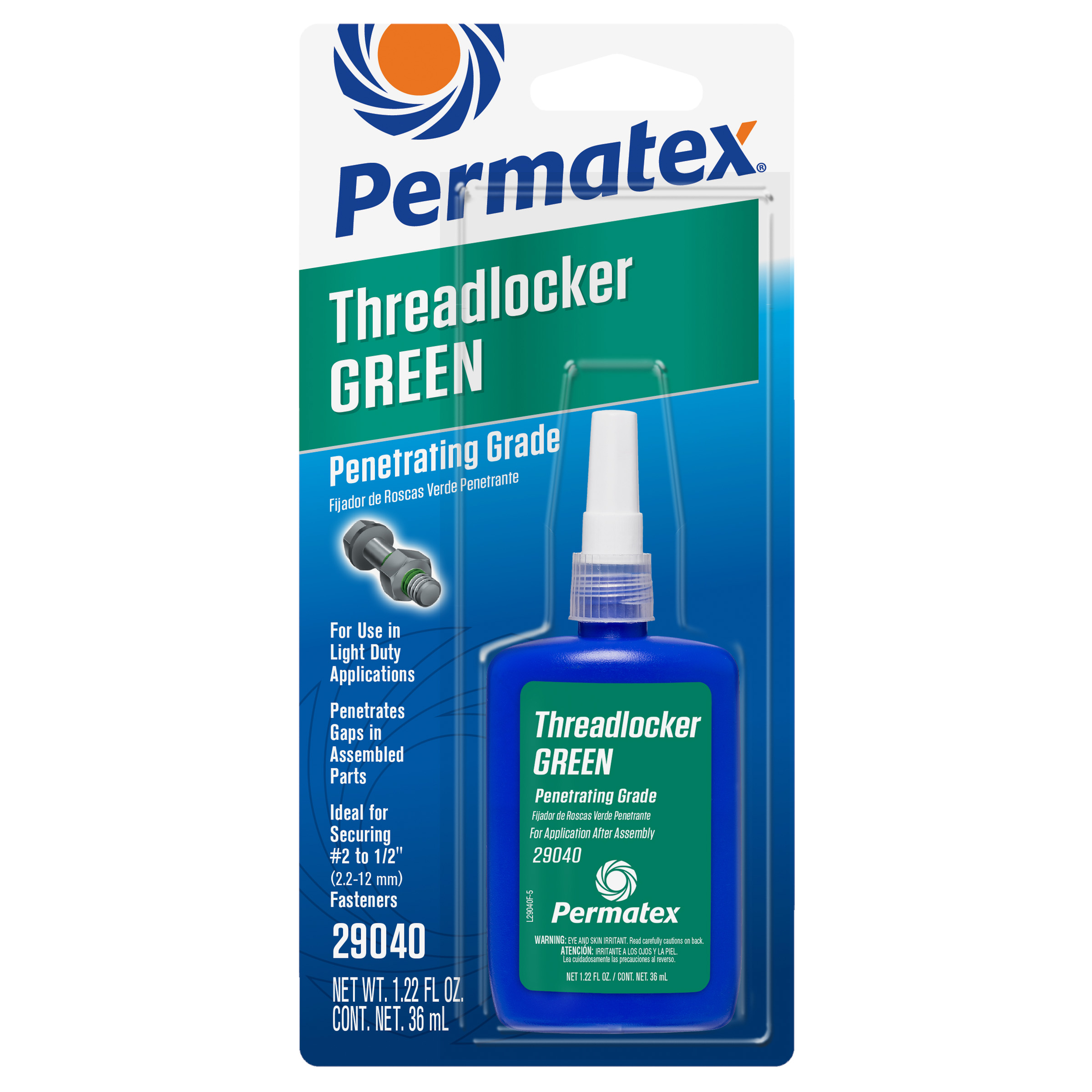 Permatex Green Penetrating 290 Threadlocker - 36ml Bottle