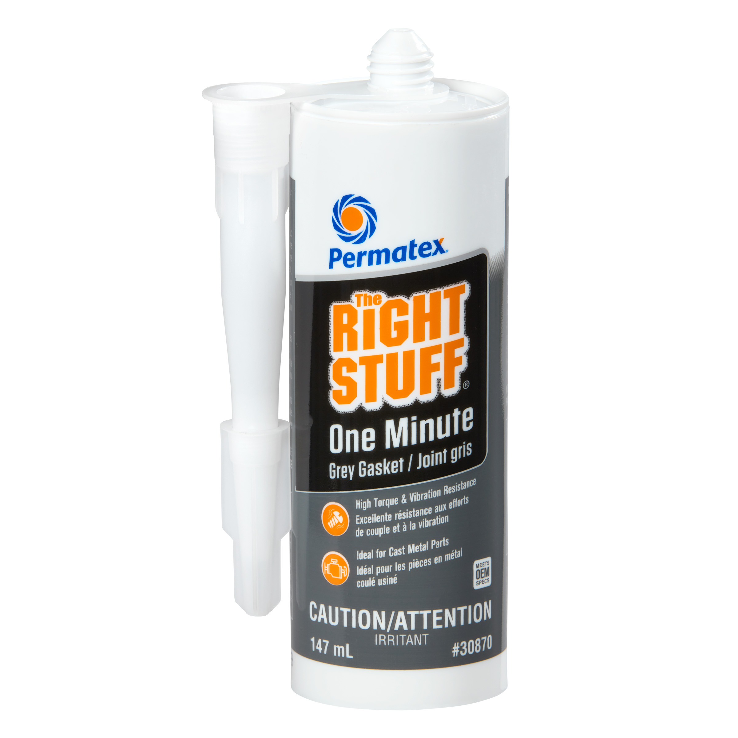 Joint instantané gris Permatex The Right Stuff, cartouche de 147 ml