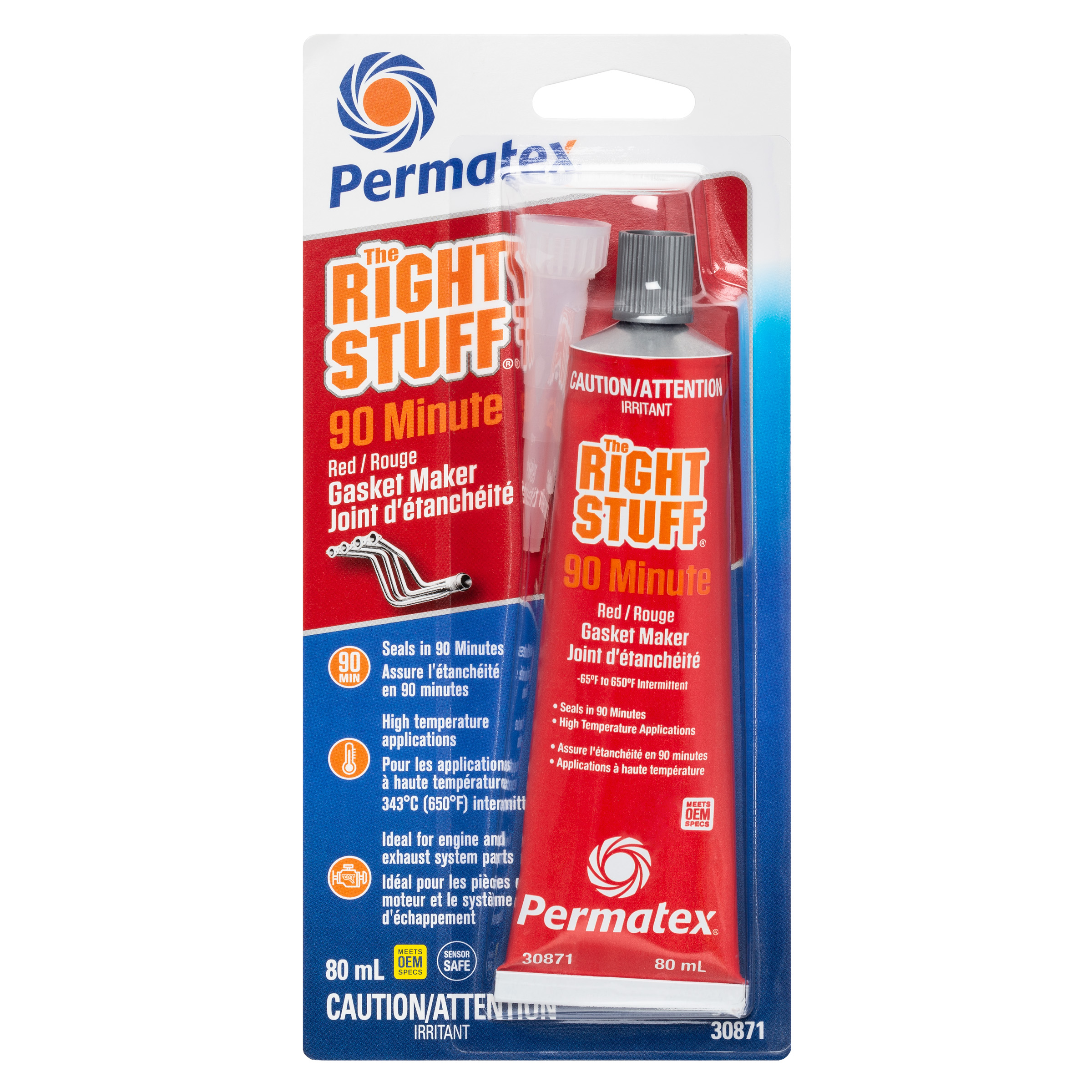 Joint Permatex The Right Stuff, rouge, 90 minutes, tube de 80 ml