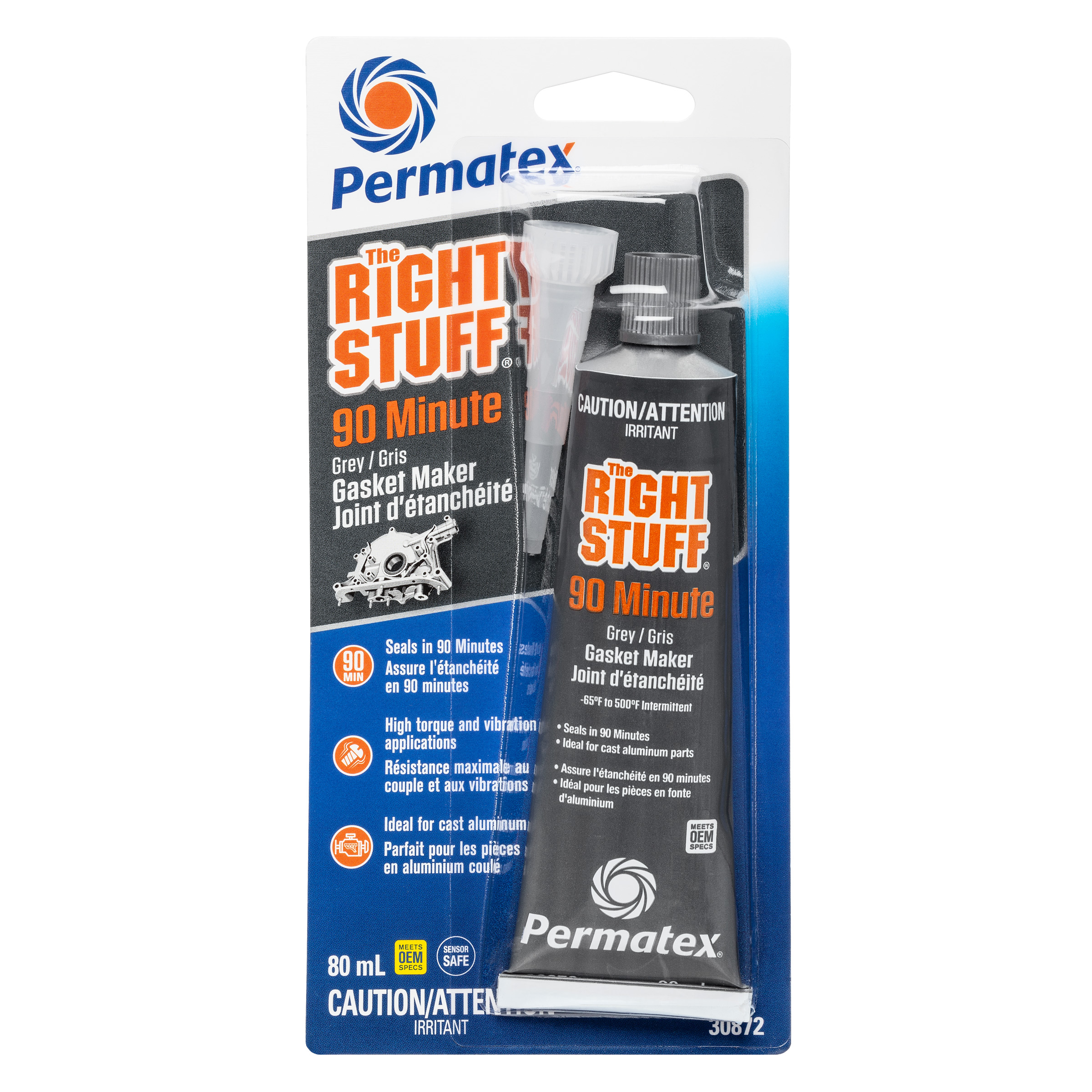 Joint gris Permatex The Right Stuff, 90 minutes, tube de 80 ml