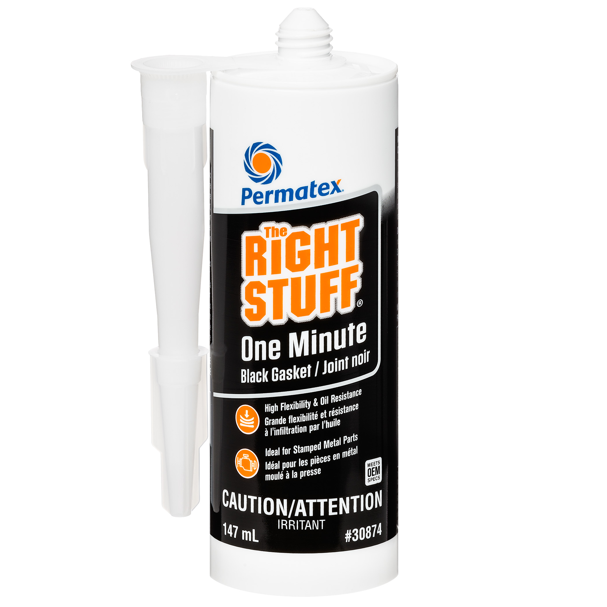 Joint instantané noir Permatex The Right Stuff, cartouche de 147 ml