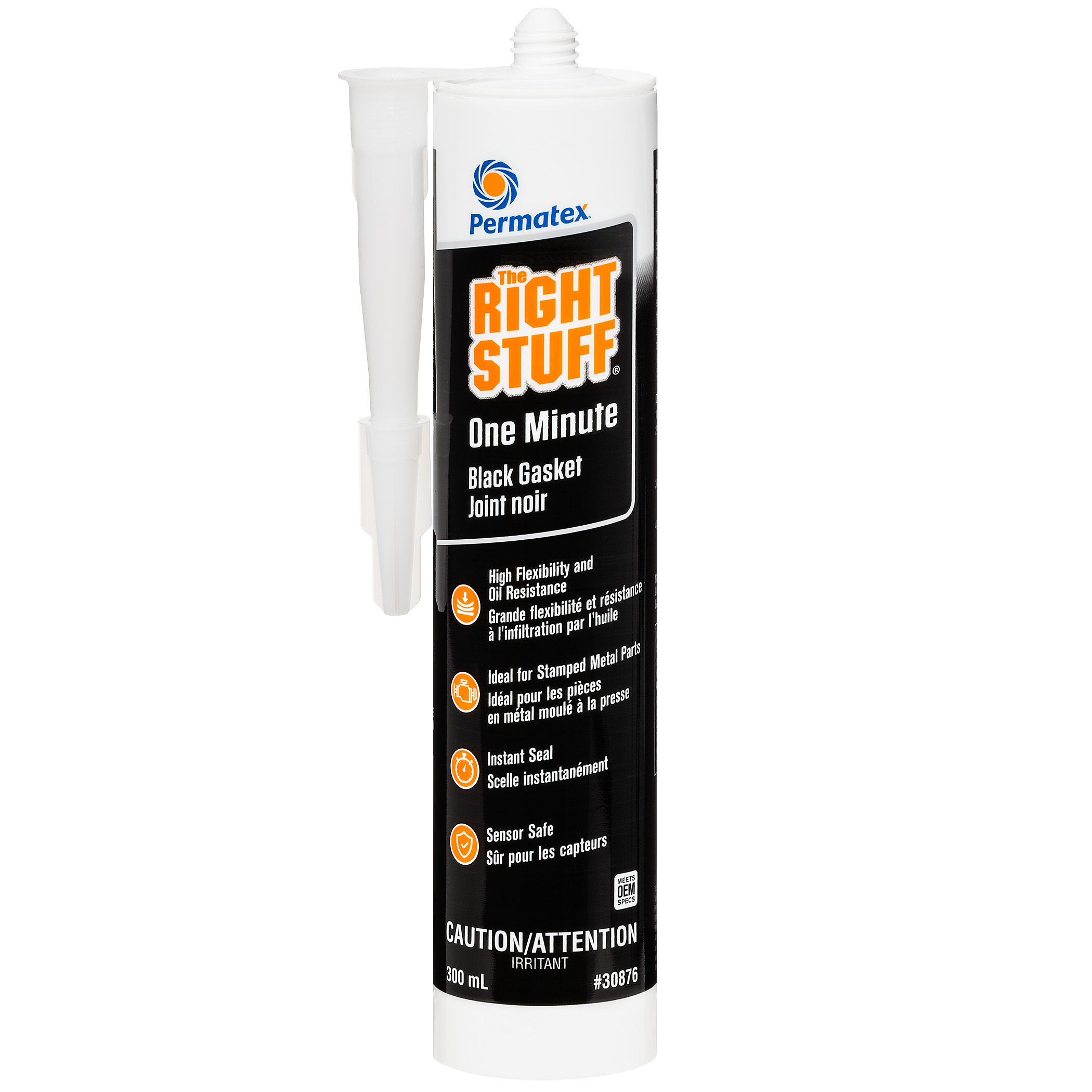 Joint instantané noir Permatex The Right Stuff, cartouche de 300 ml