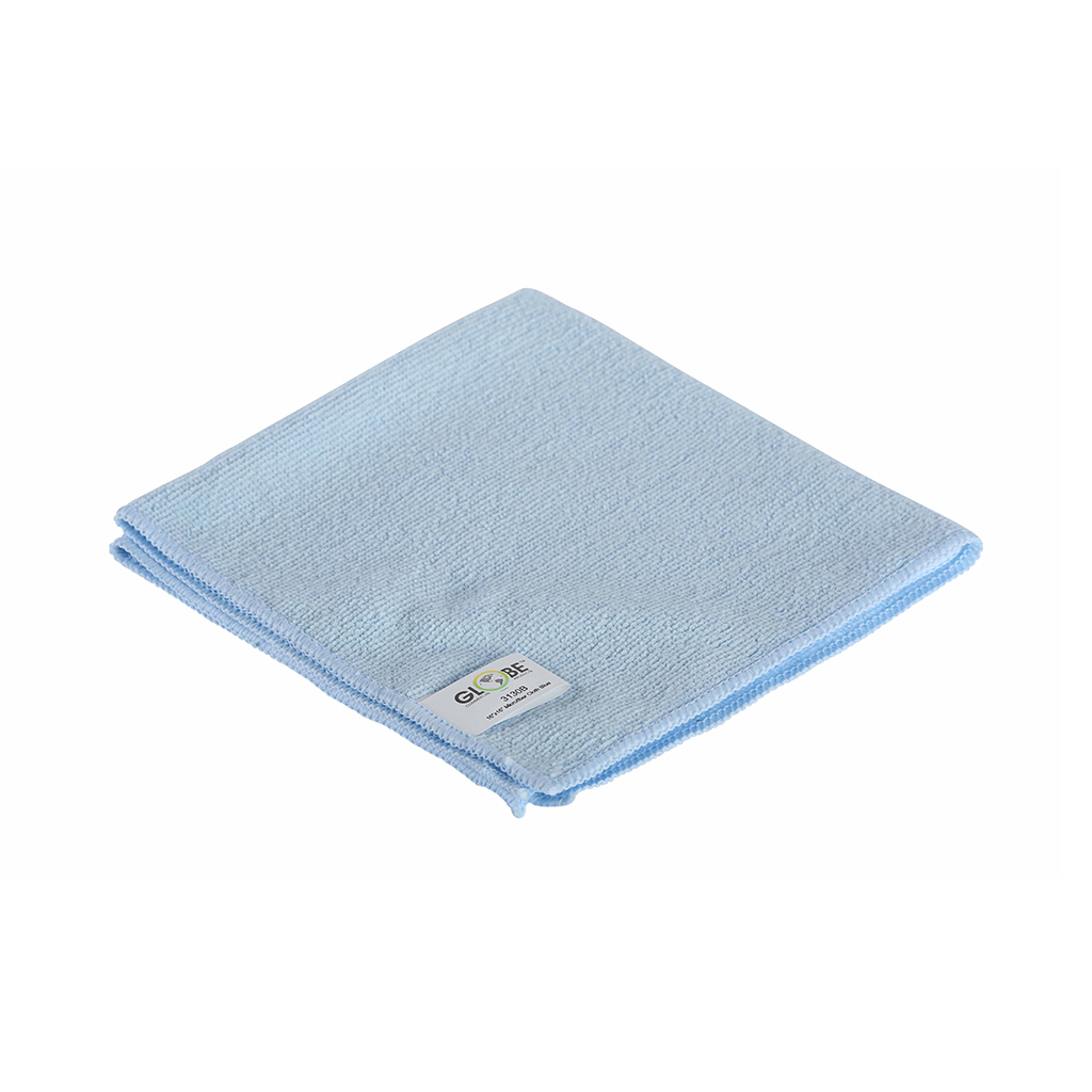 16 Inch X 16 Inch 240 GSM Microfiber Cloths - 16"L X 16"W / Blue