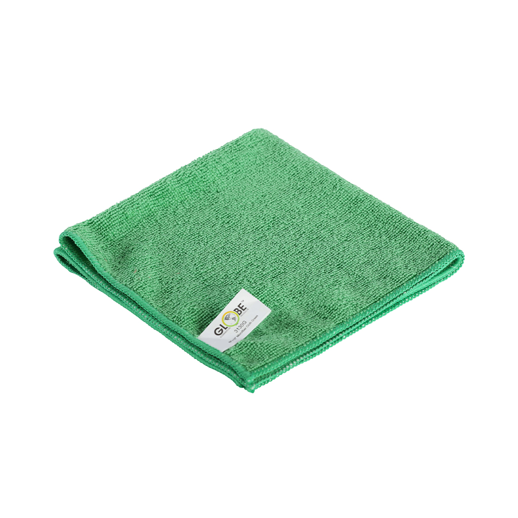 16 Inch X 16 Inch 240 GSM Microfiber Cloths - 16"L X 16"W / Green