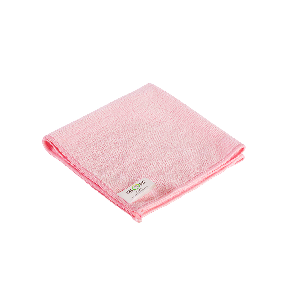 16 Inch X 16 Inch 240 GSM Microfiber Cloths - 16"L X 16"W / Pink