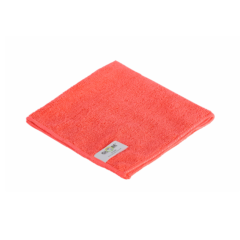 16 Inch X 16 Inch 240 GMS Microfiber Cloths - 16"L X 16"W / Red
