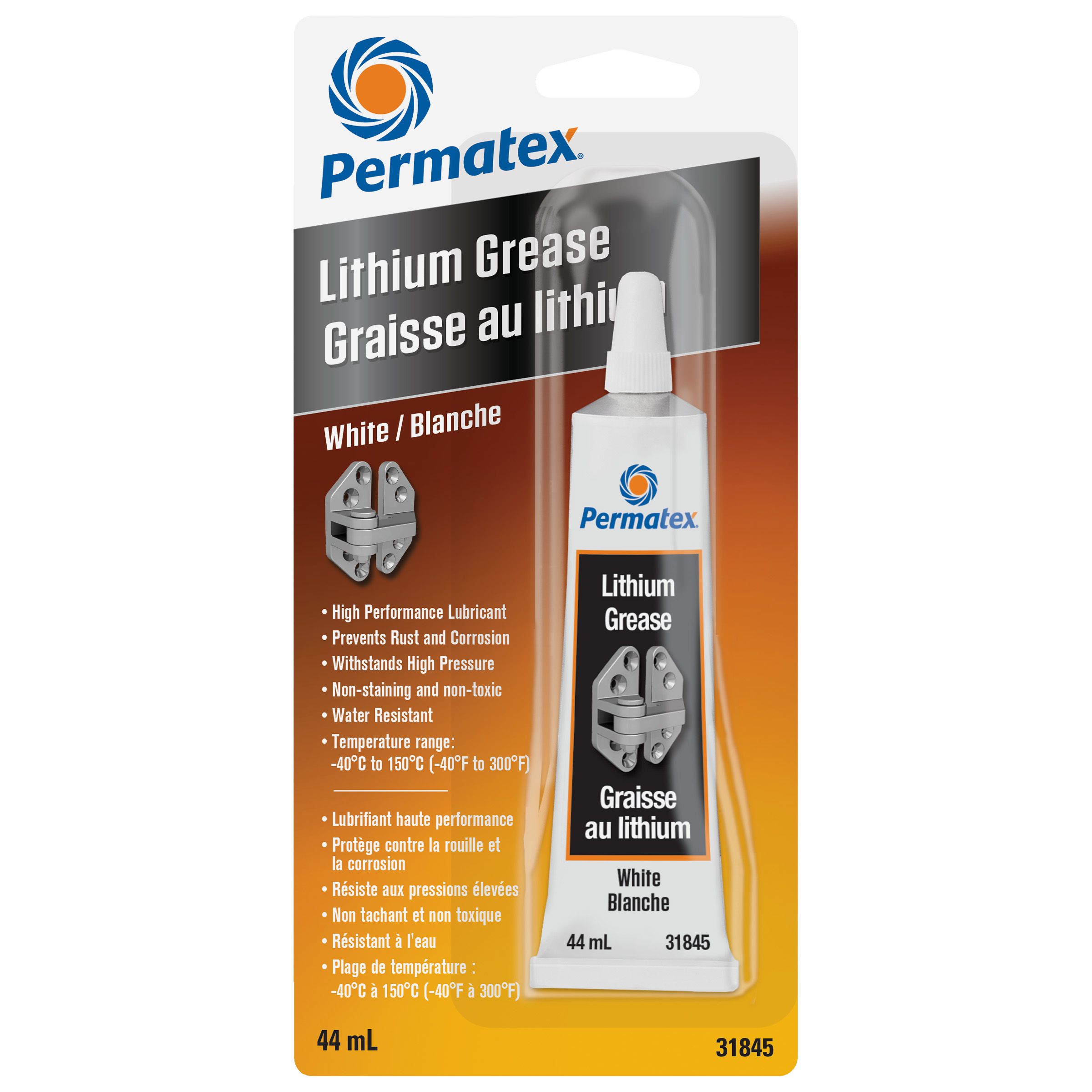 Graisse blanche au lithium Permatex, tube de 44 ml