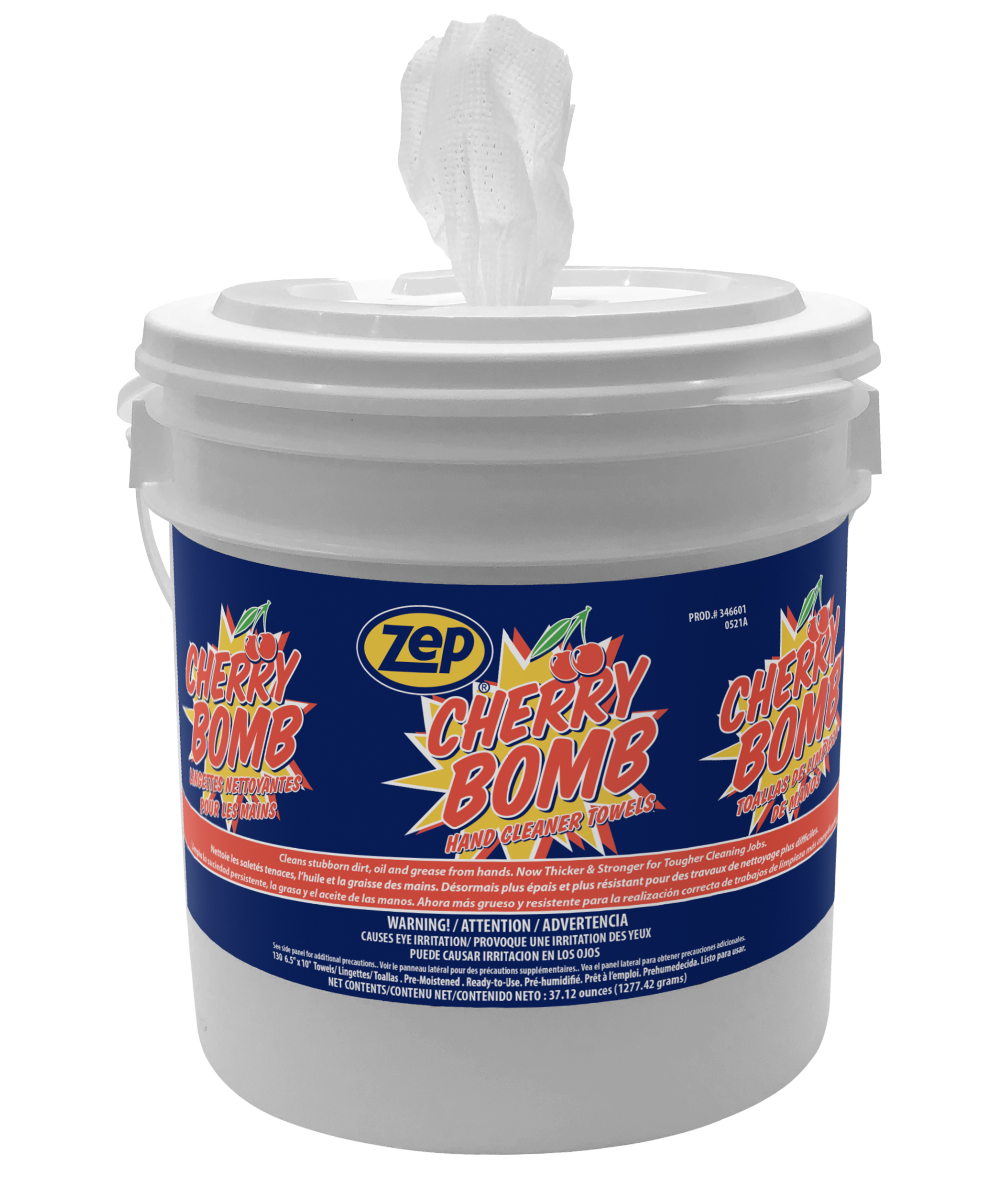 Cherry Bomb Hand Cleaner Towels – Cleans Stubborn Dirt, Oil and Grease – 130 Towels