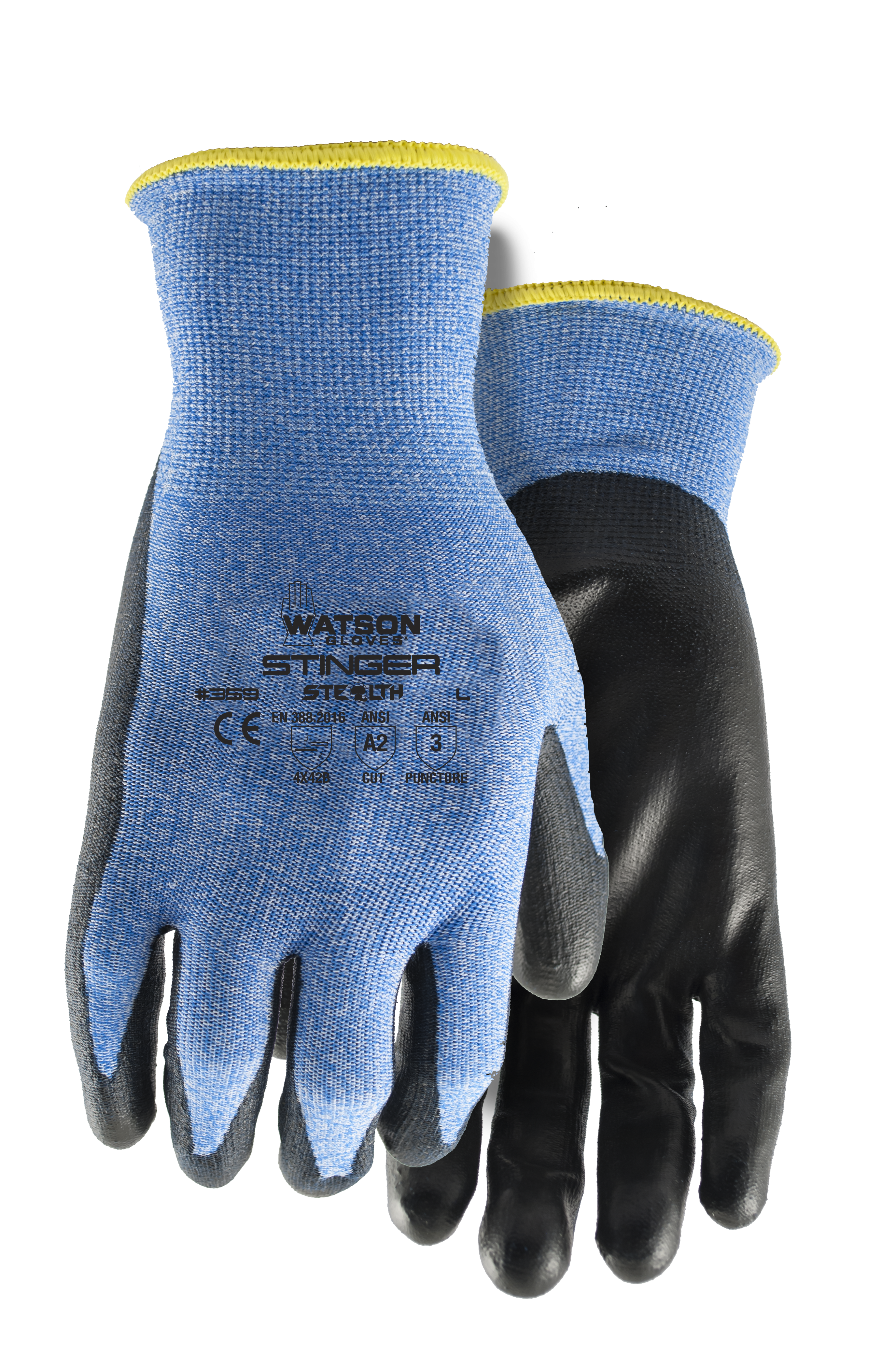 STEALTH™ Stinger Polyurethane Coated ANSI A2 Gloves - L