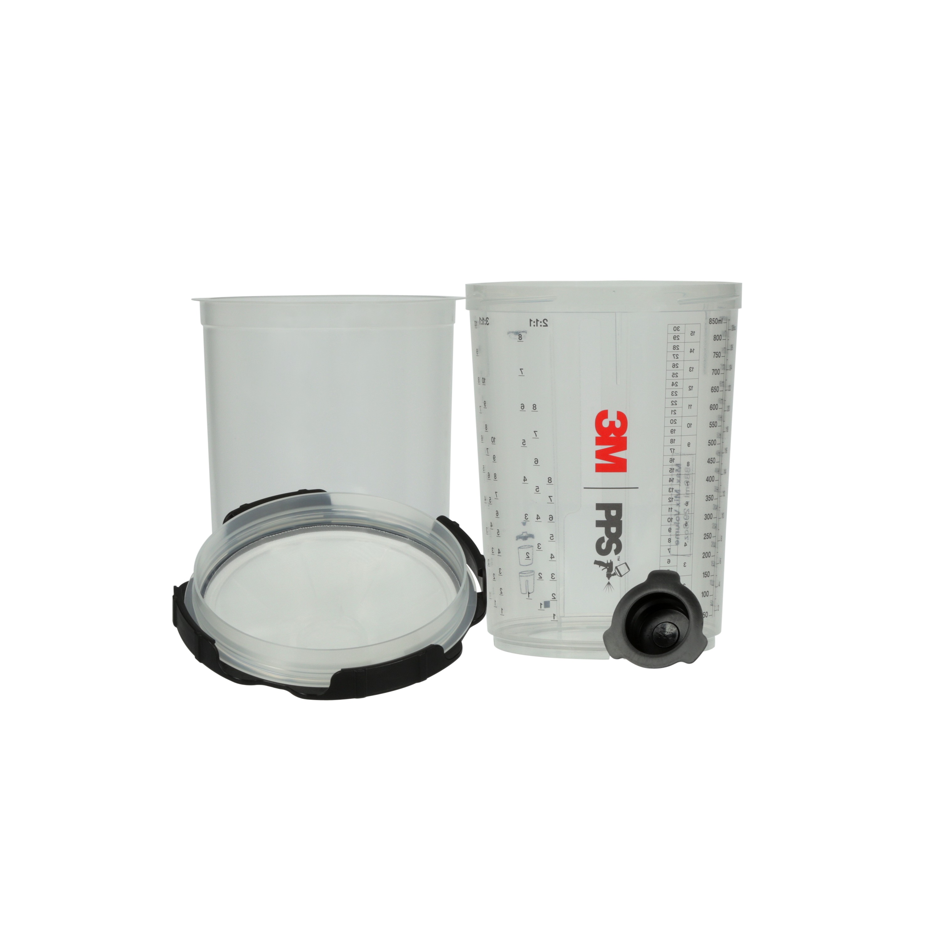 3M™ PPS™ Series 2.0 Spray Cup System Kit 26024, Large (28 fl oz, 850 mL), 200 Micron Filter