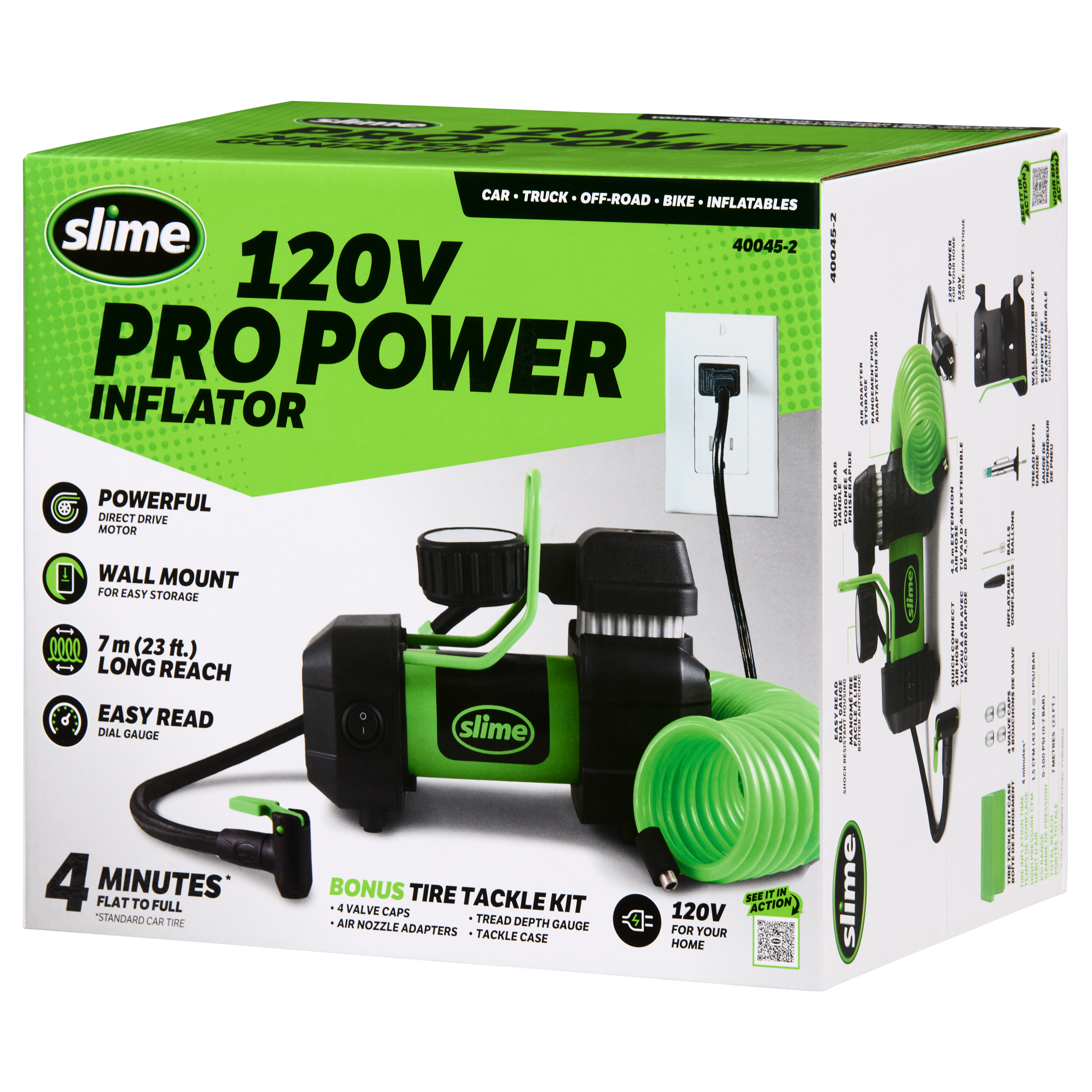 SLIME 120V PRO POWER TIRE INFLATOR