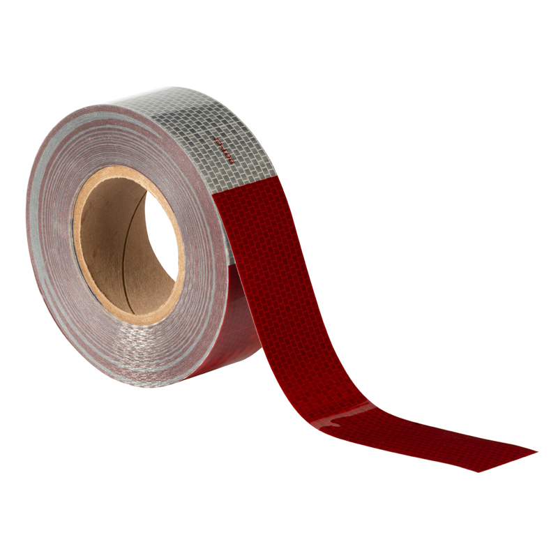 Conspicuity Tape, 11" x 7", Red/Silver, 2" x 150' Roll