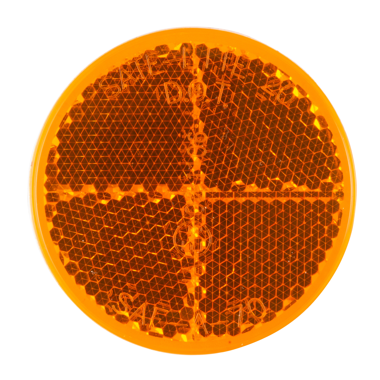 Reflector, 2" Round, Yellow, Stick-On