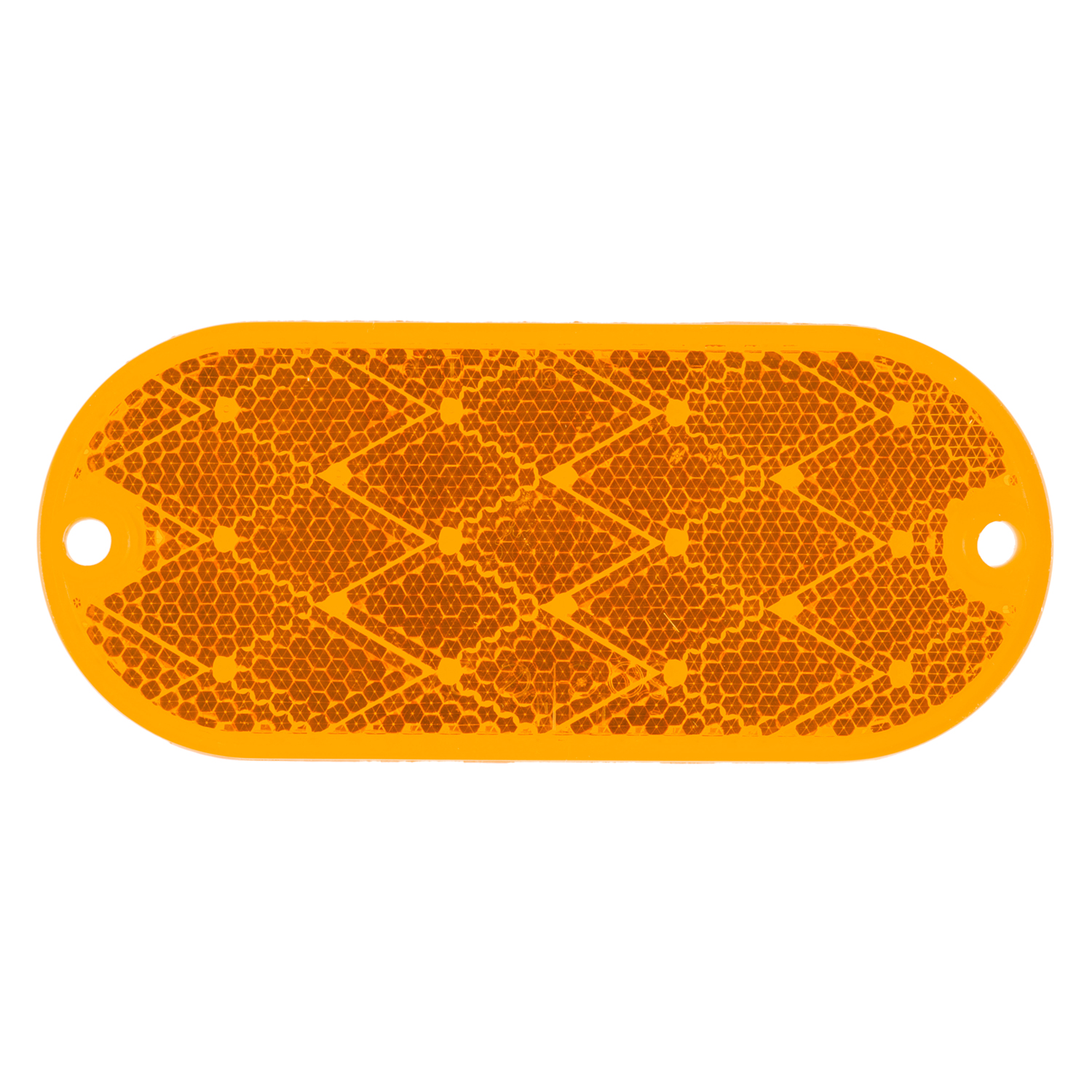 Reflector, Yellow , Oval Screw Mountable