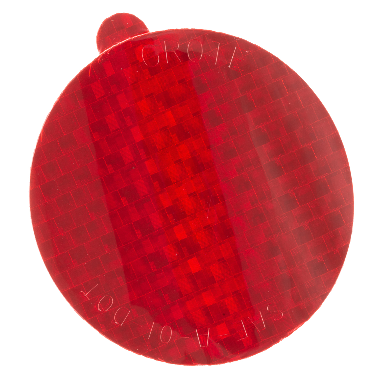 Reflector, 3" Round , Red, Stick-On, Class "A" Tape