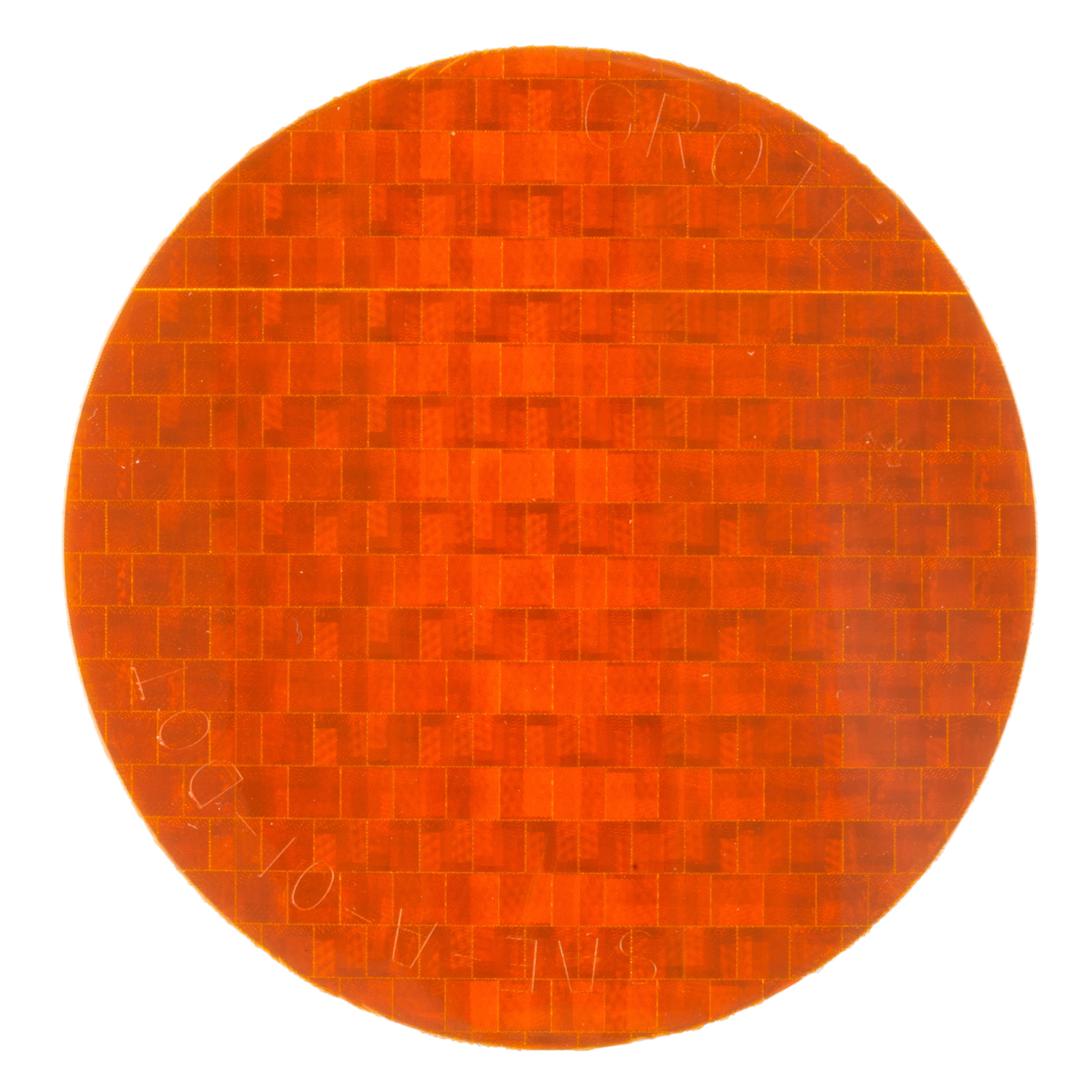 Reflector, 3" Round , Yellow, Stick-On, Class "A" Tape