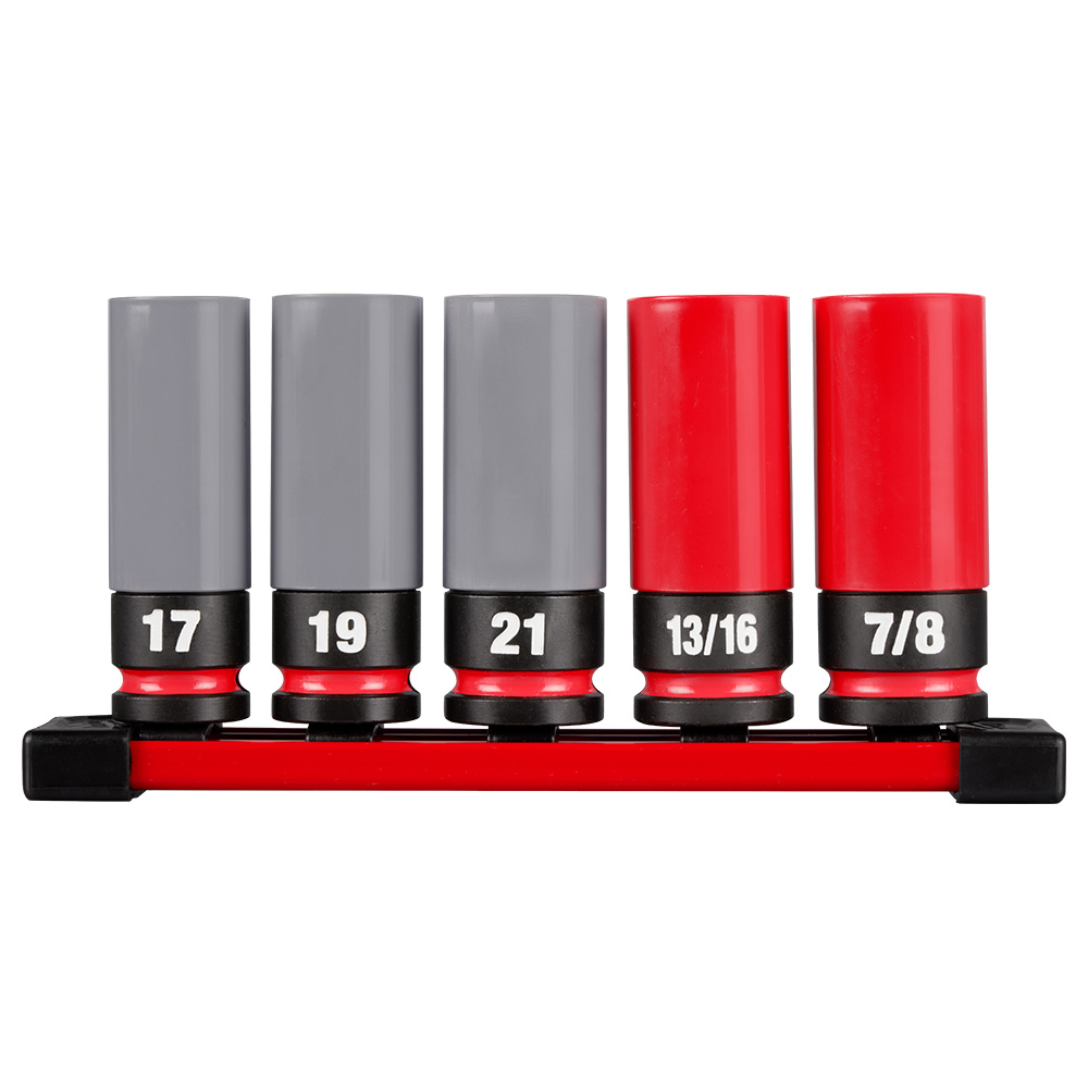 SHOCKWAVE™ Impact Duty 1/2 Drive SAE & Metric 5PC Lug Nut Wheel Socket Set