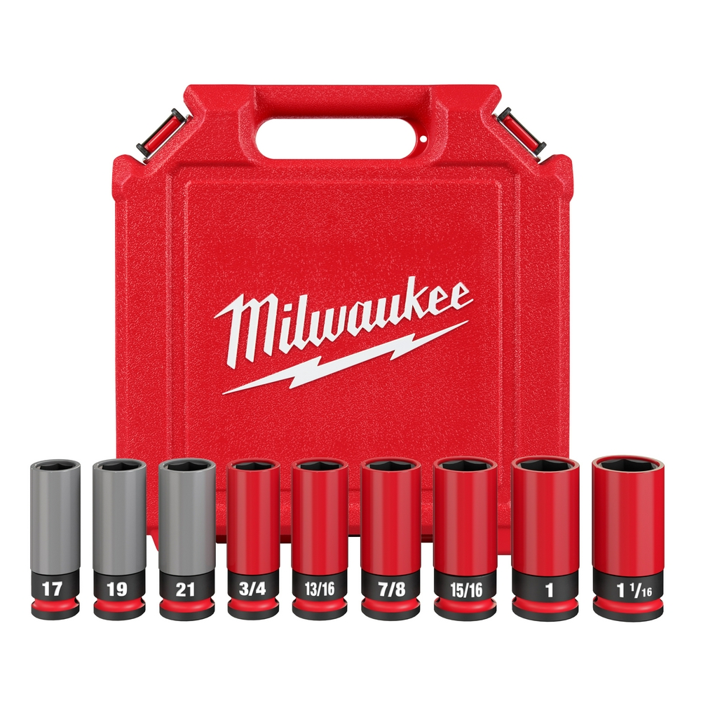 SHOCKWAVE Impact Duty™ 1/2 Drive SAE & Metric 9PC Lug Nut Wheel Socket Set