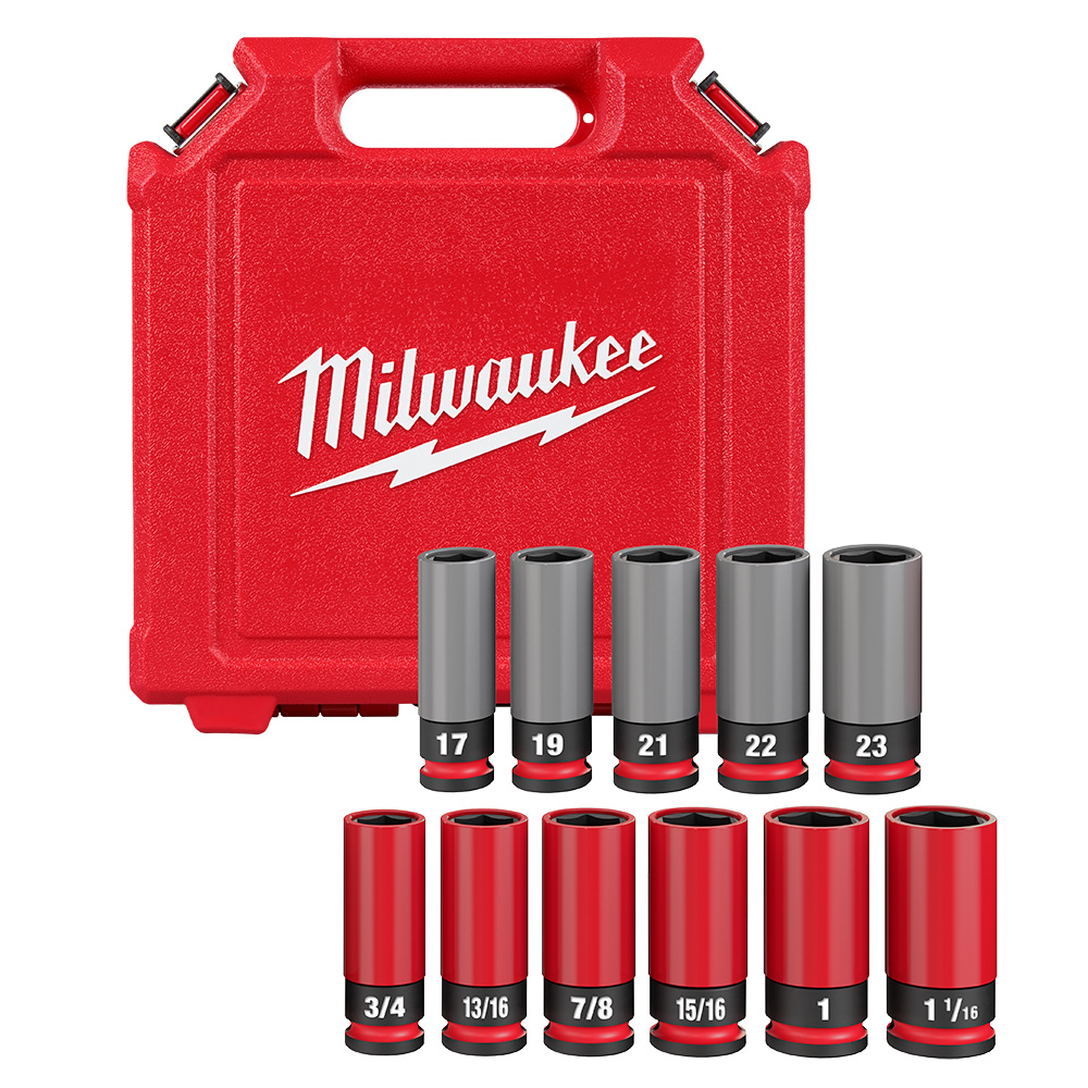 SHOCKWAVE™ Impact Duty 1/2 Drive SAE & Metric 11PC Lug Nut Wheel Socket Set