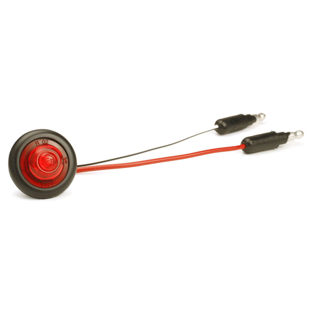 Clearance Marker Lights, Red, LED, Round, Micronova®, Pc, Multi-Volt, W/Grommet, ECE Rated