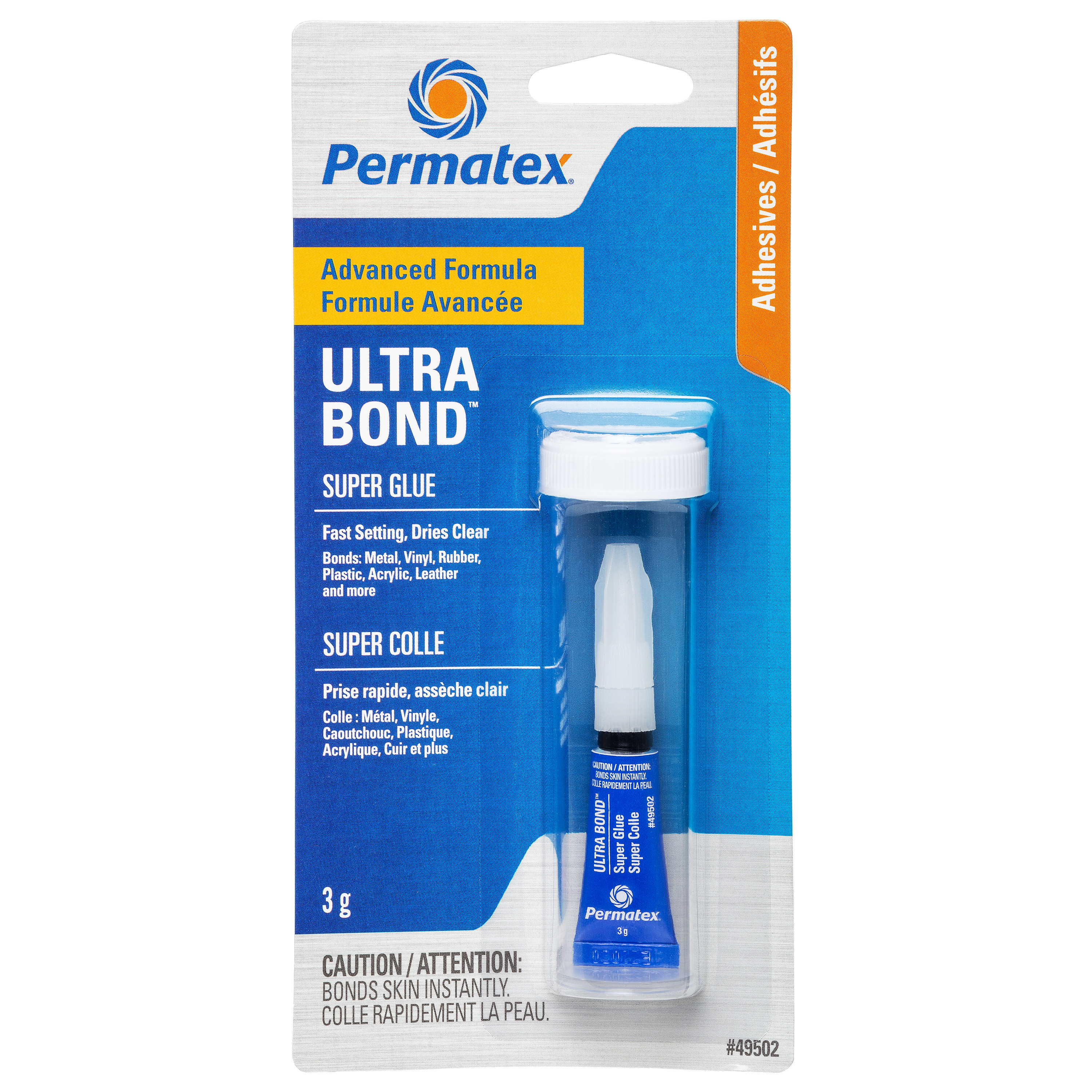 Permatex Ultra Bond 495 Super Glue, 2g Tube