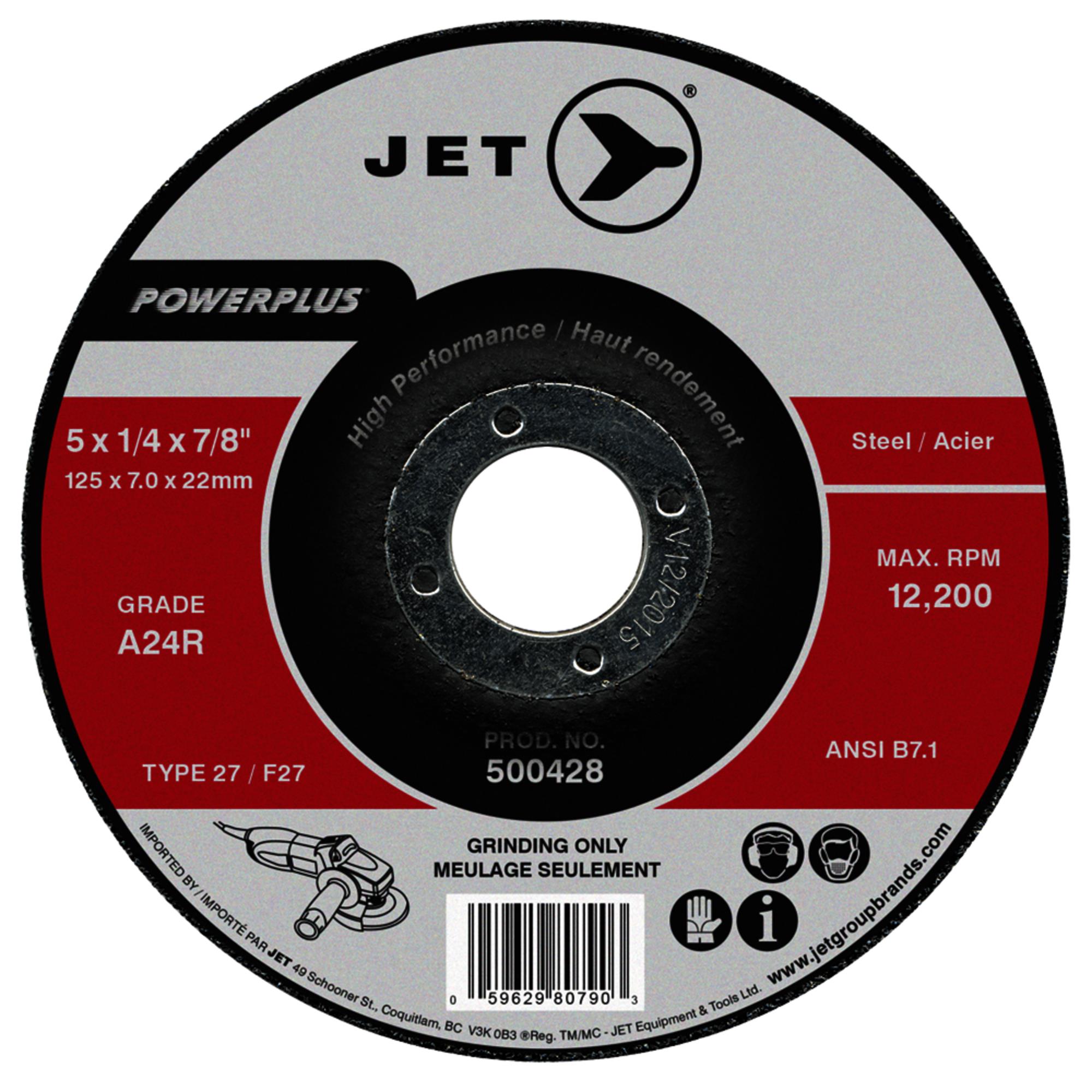 4 x 1/4 x 5/8 A24R POWERPLUS T27 Grinding Wheel