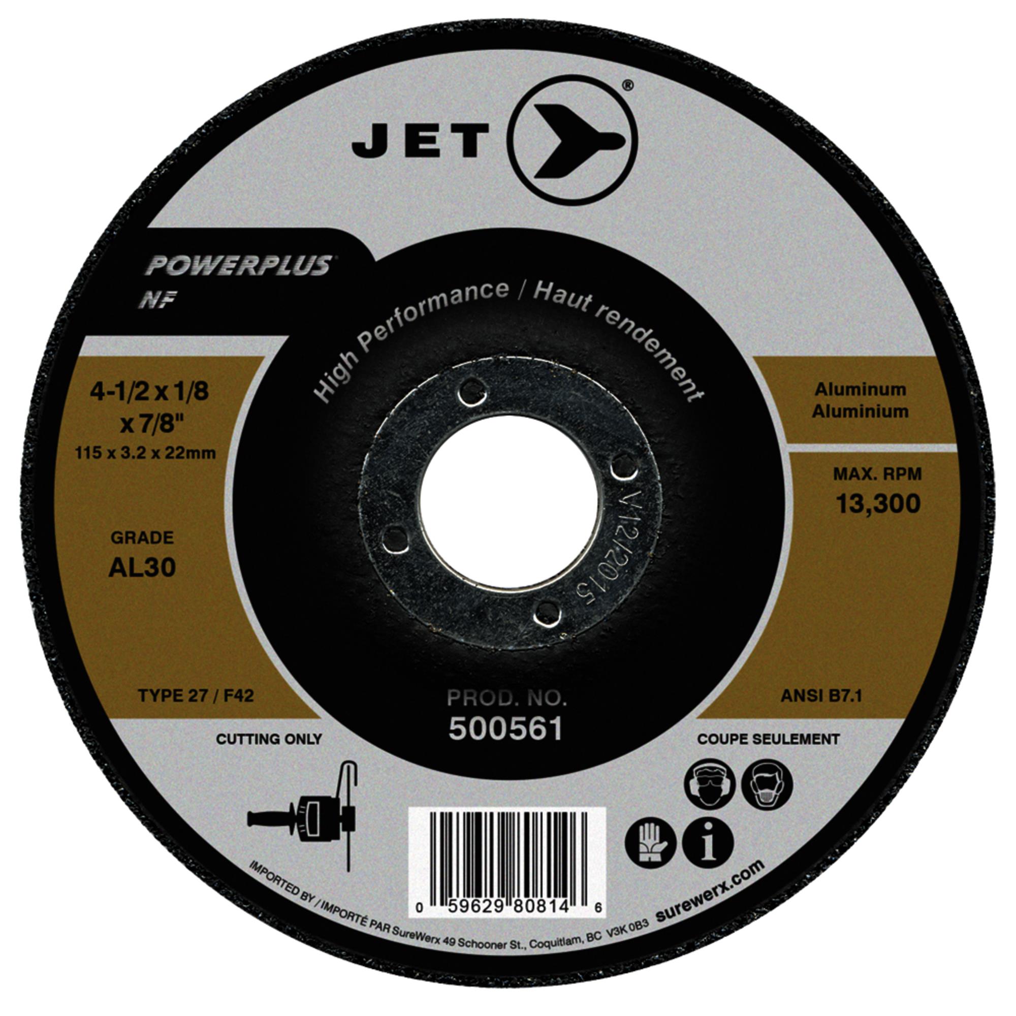 4-1/2 x 1/8 x 7/8 AL30 POWERPLUS NF T27 Cutting Wheel