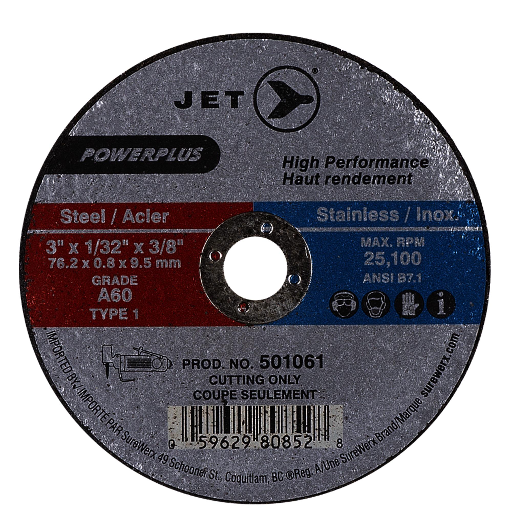3 x 1/32 x 3/8" POWERPLUS T1 Cut-Off Wheel - A60