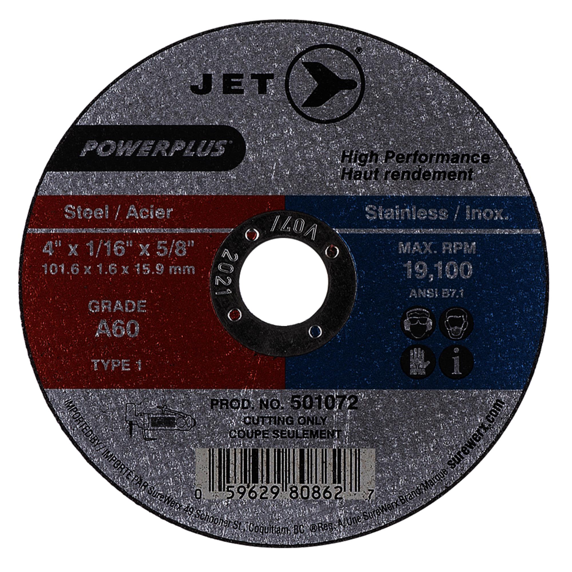 4 x 1/16 x 5/8 A60 POWERPLUS T1 Cut-Off Wheel