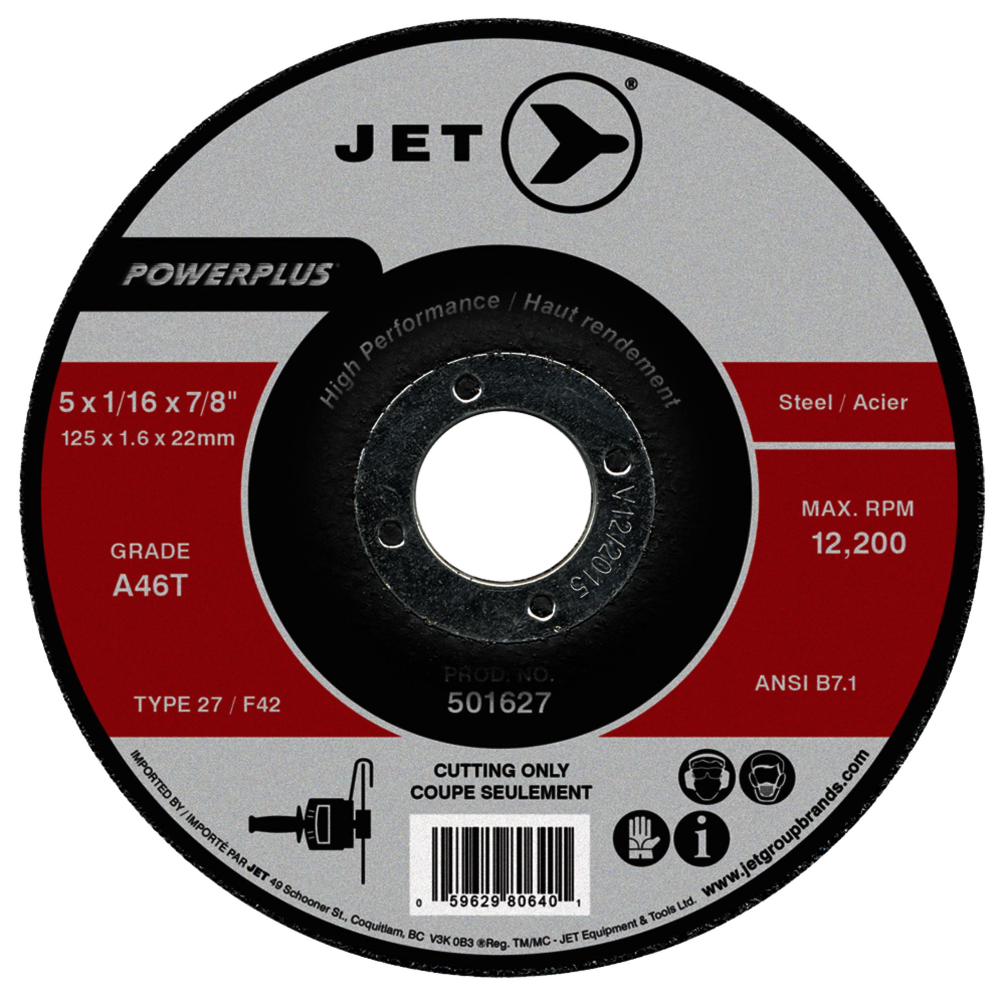Surewerx - Jet 6 X 1/16 X 7/8 A46T Powerplus T27 Cut-Off Wheels JEQ ...