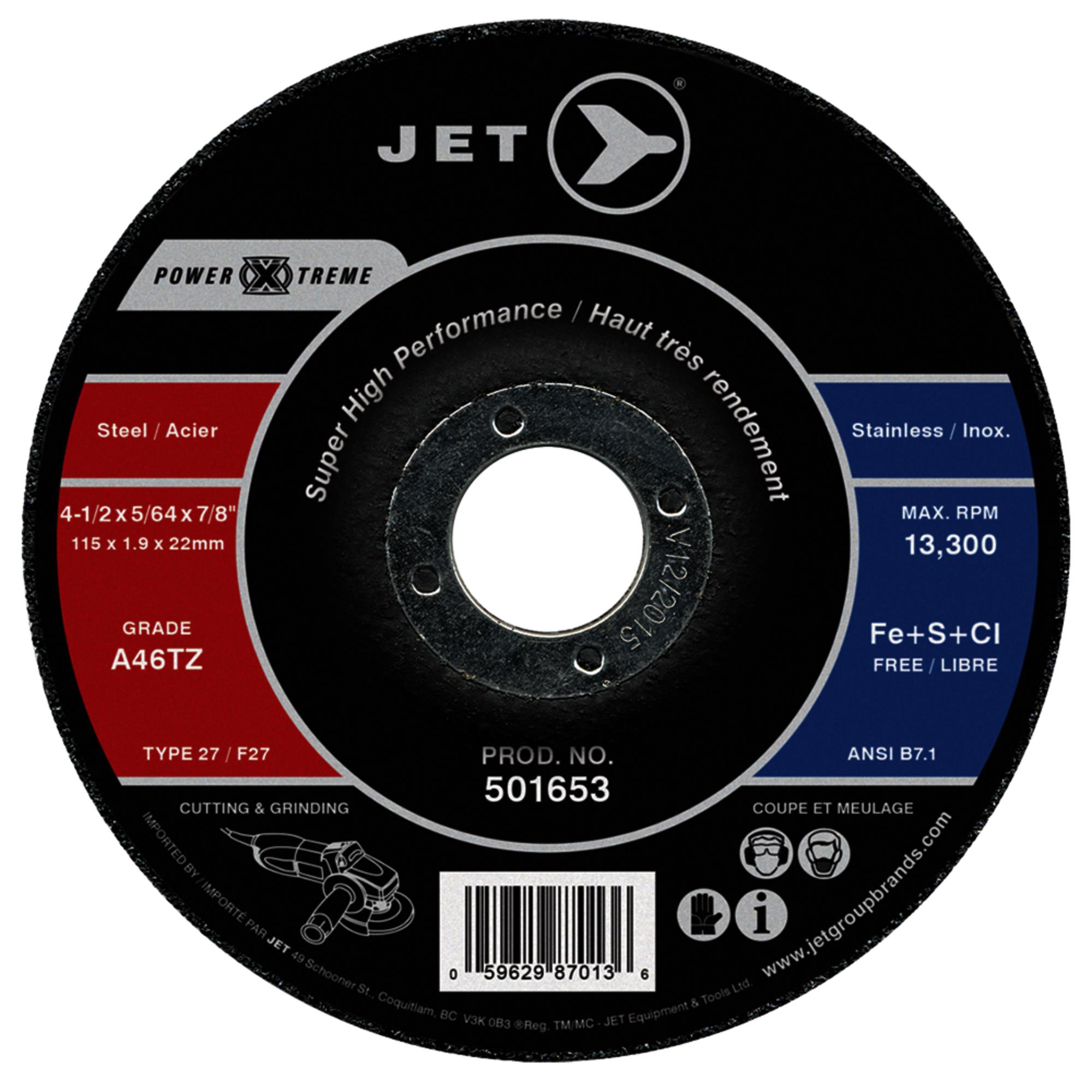 4-1/2 x 5/64 x 7/8 A46PX-DUO POWER-XTREME DUO T27 Cutting and Light Grinding Wheel