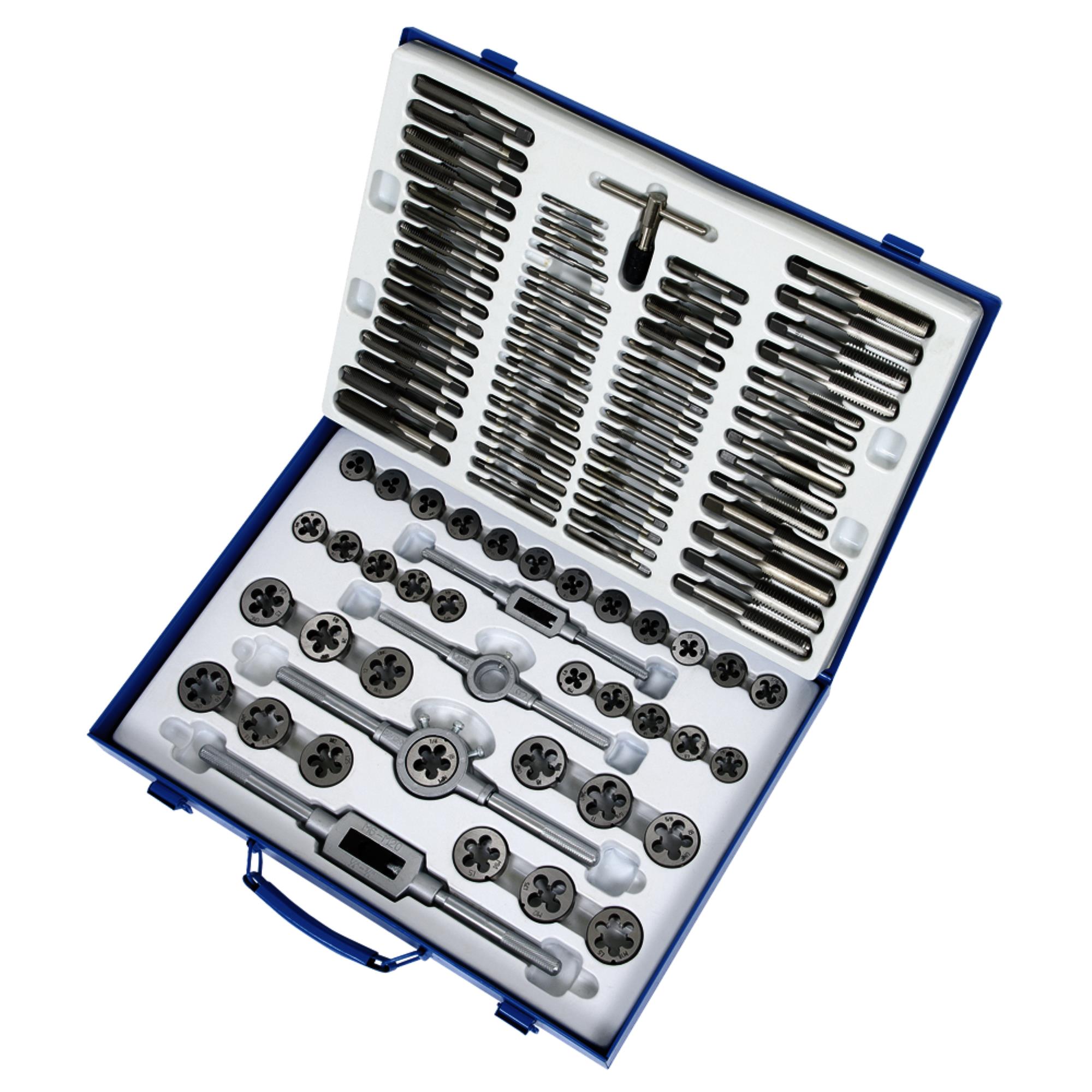 110pc Alloy Tap & Die Set SAE/Metric
